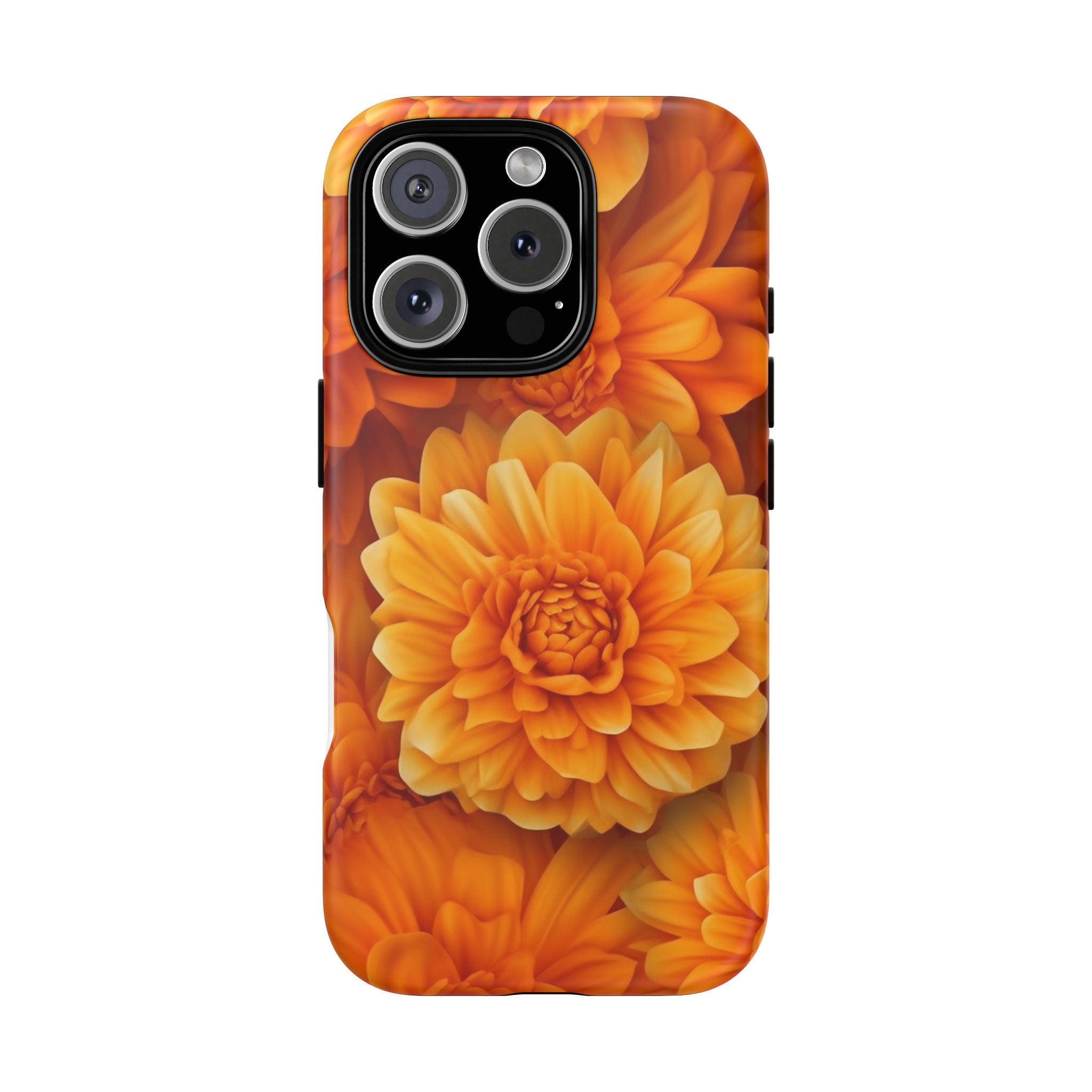 Fiery Dahlia Hexagon iPhone Case