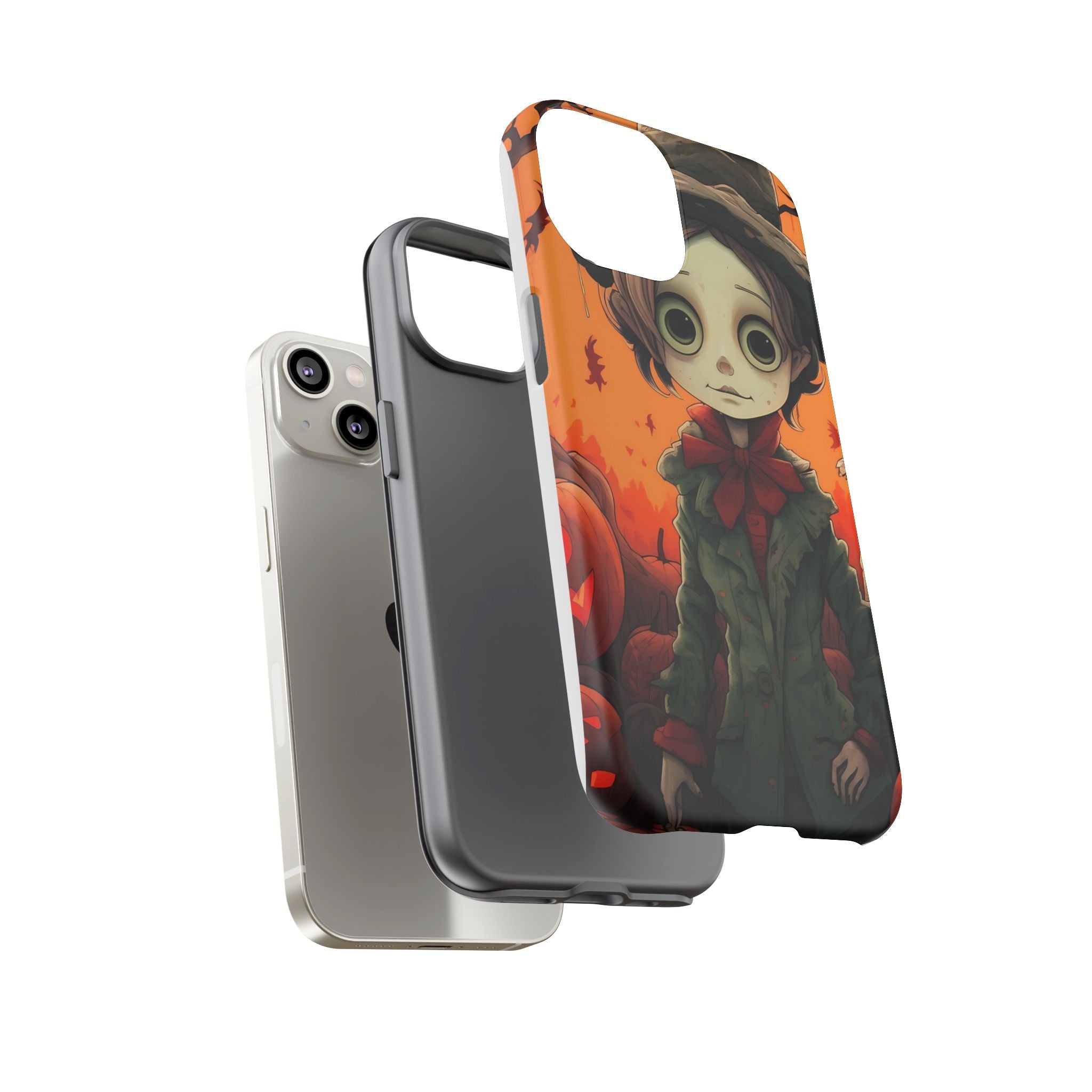 Spooky Autumn Child Hexagon Stone iPhone Case