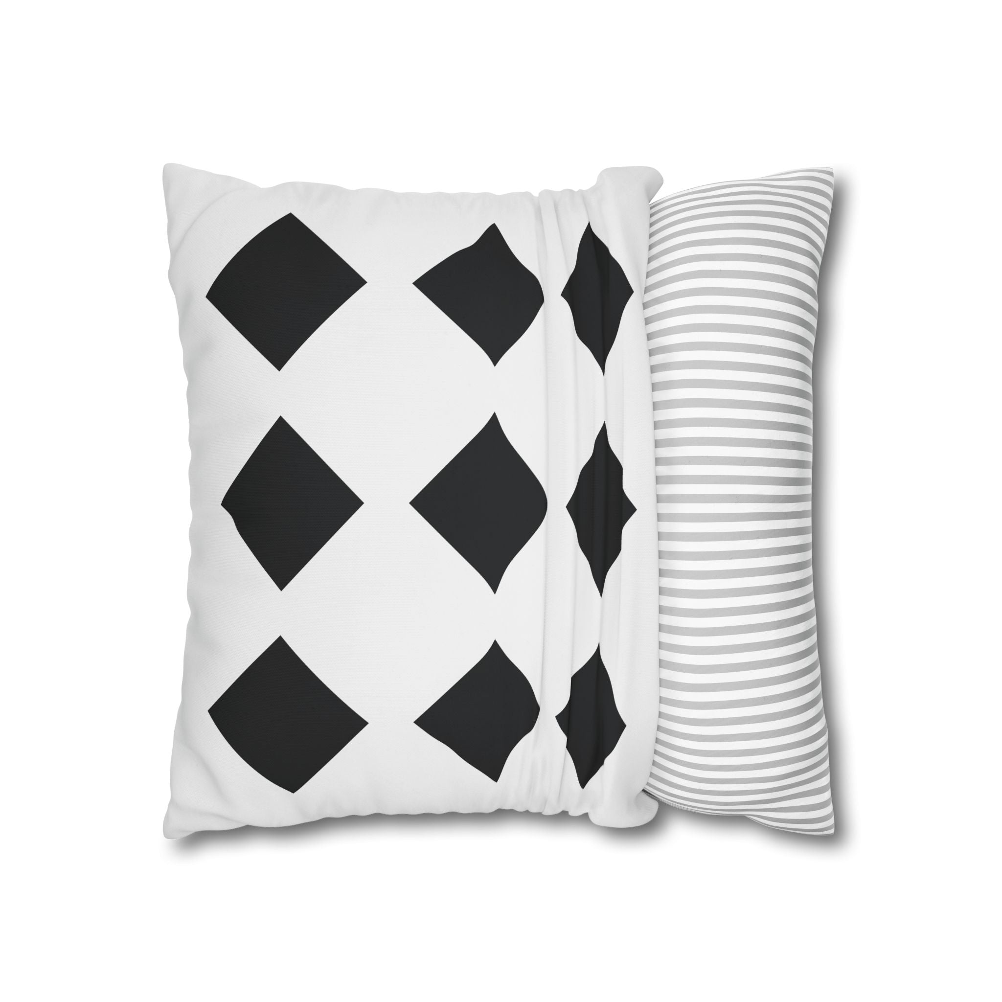 Black Diamond Grid Pillowcase - Geometric Design