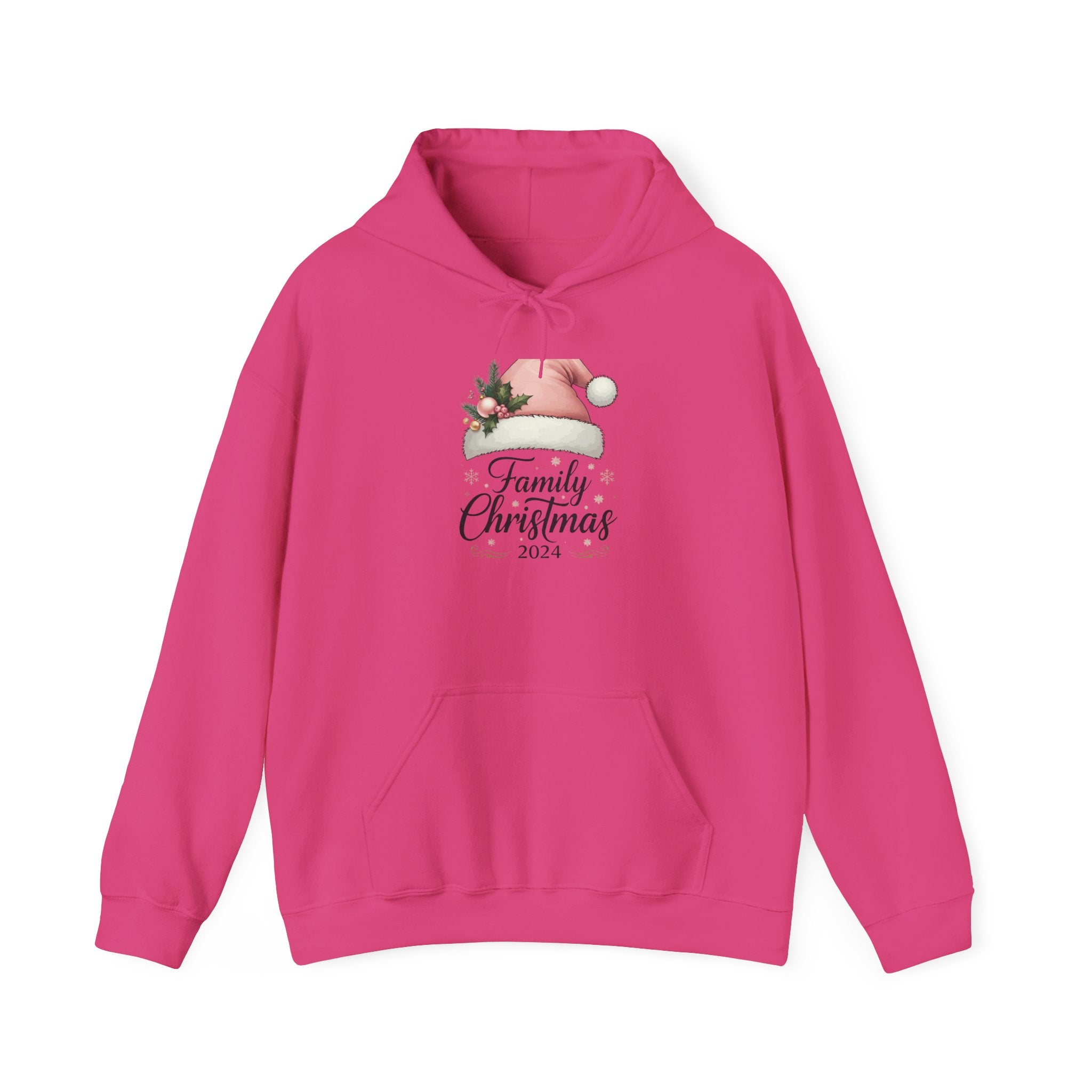 Pink Santa Hat Family Christmas Hoodie 2024