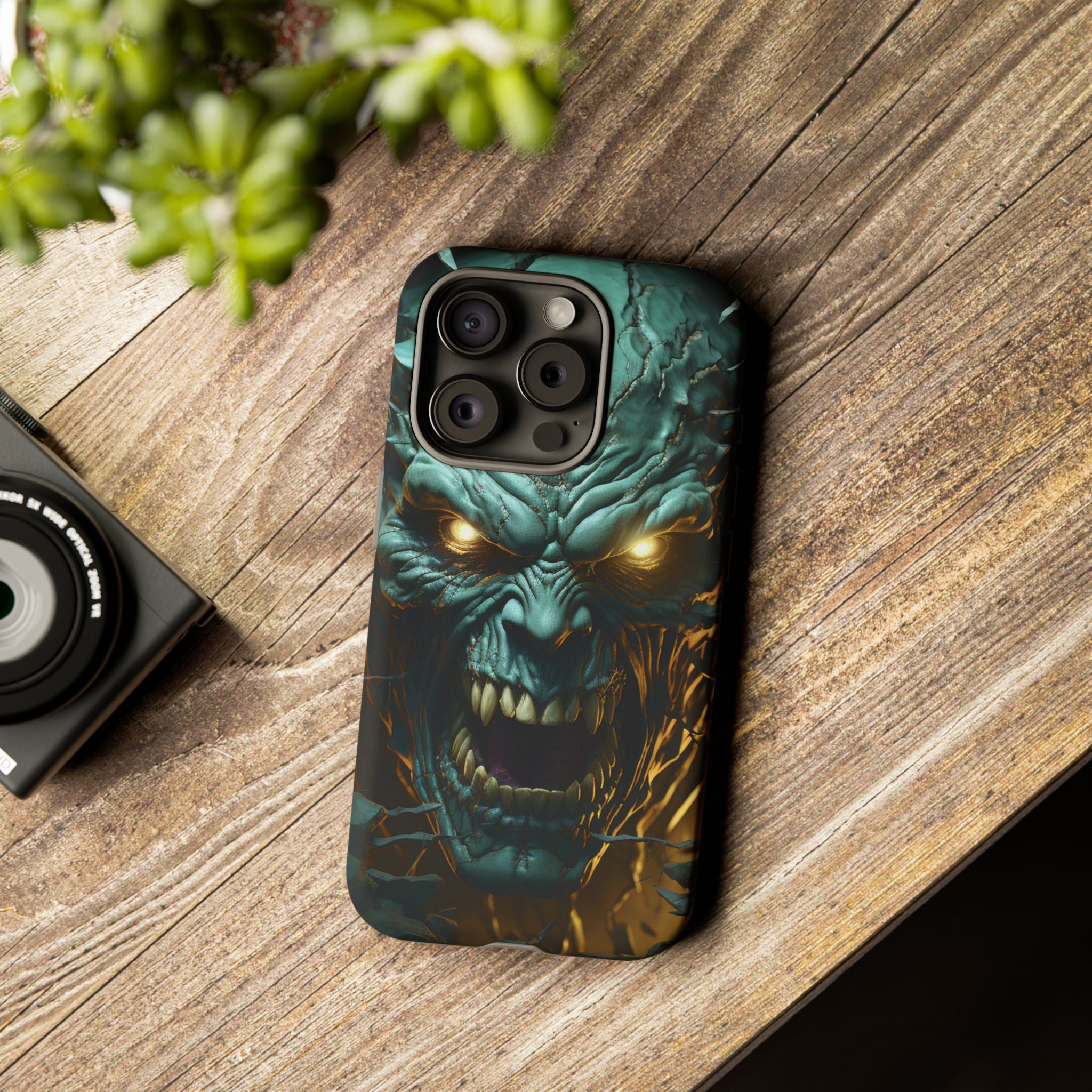 Monstrous Roar Hexagon Stone iPhone Case