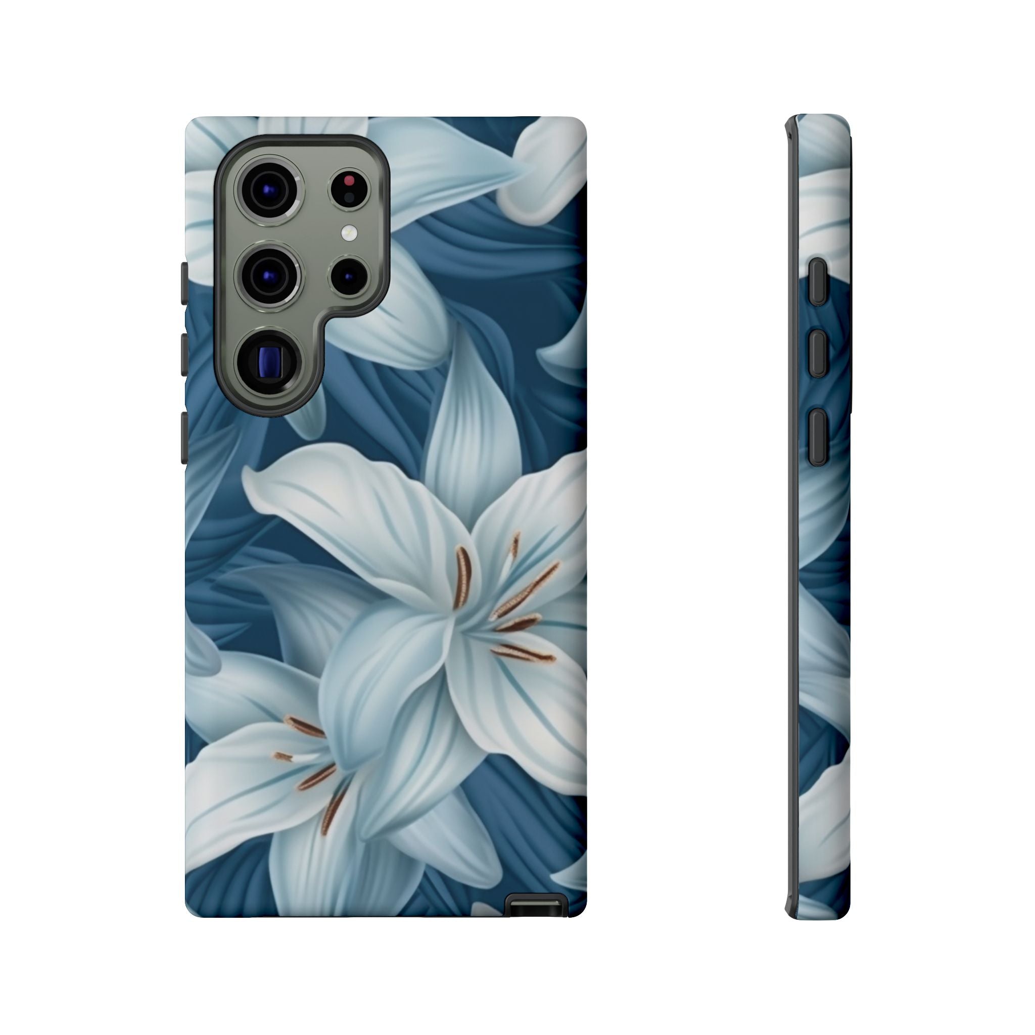 Pastel Blue Lily Samsung Phone Case