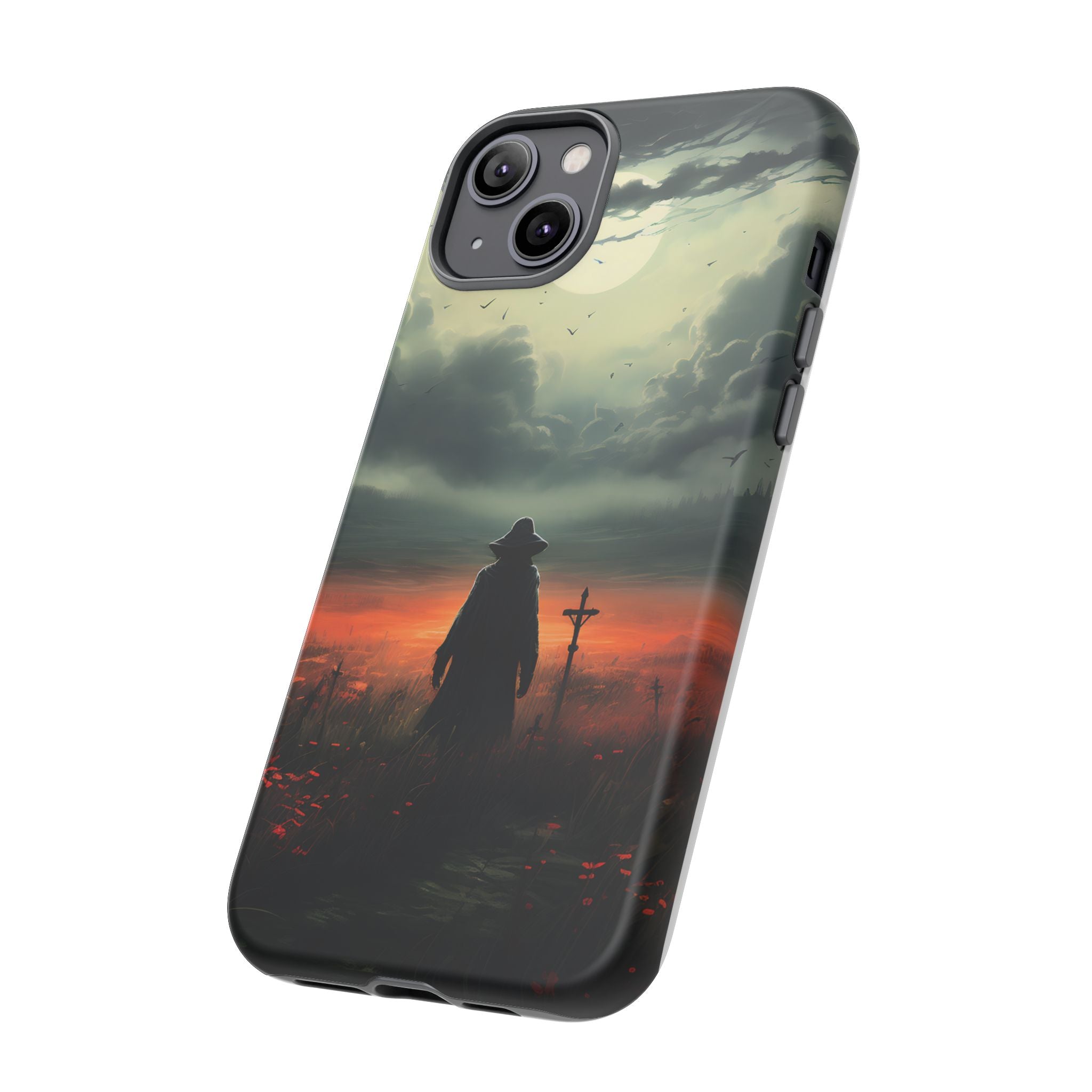 Haunted Field Hexagon Stone iPhone Case