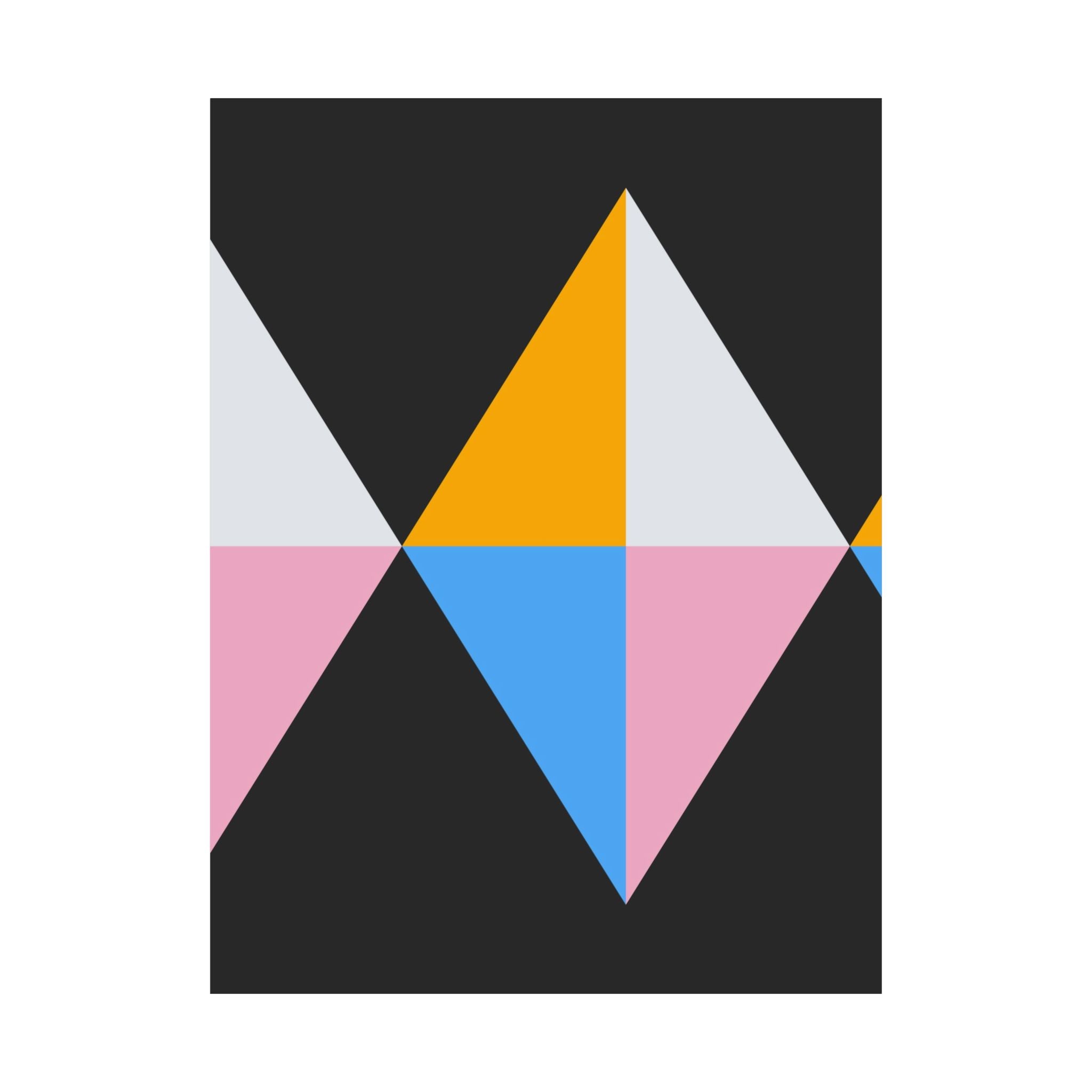 Geometric Triangle Art Poster