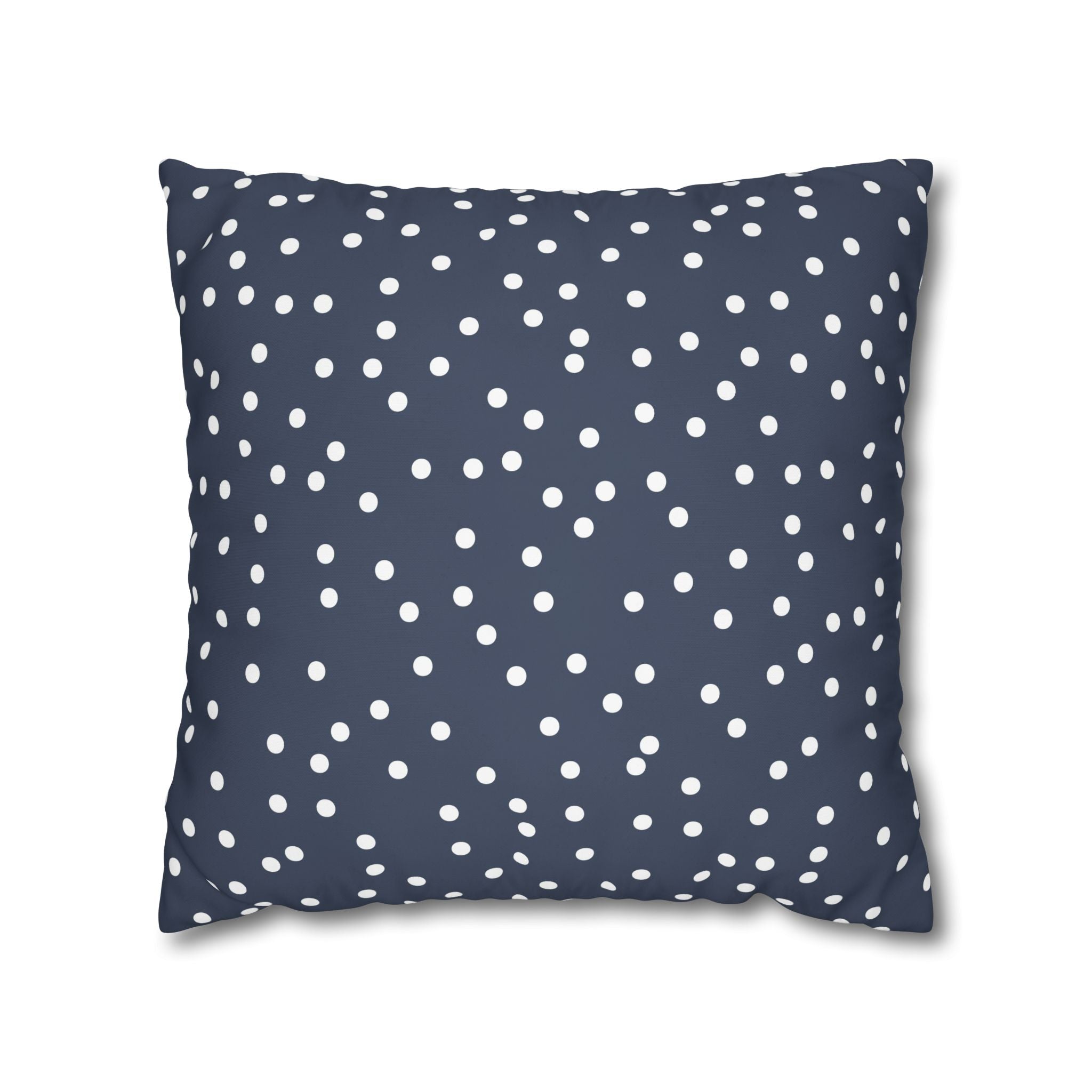 Navy Blue Polka Dot Pillowcase