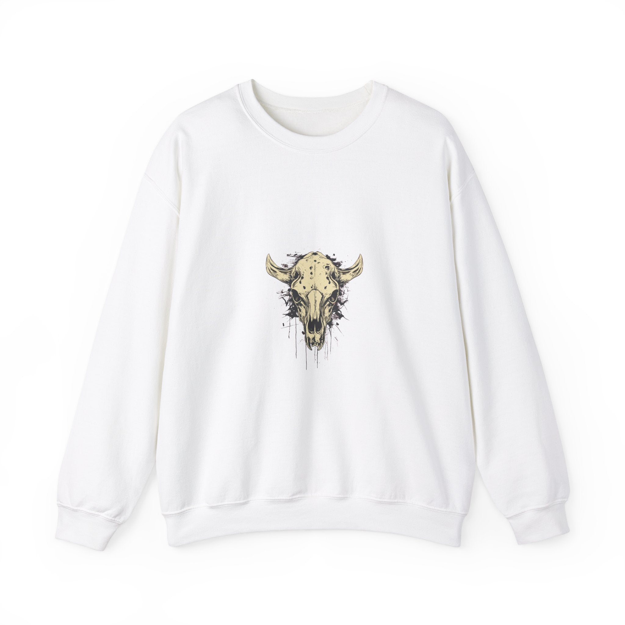 Grunge Bull Skull Sweatshirt