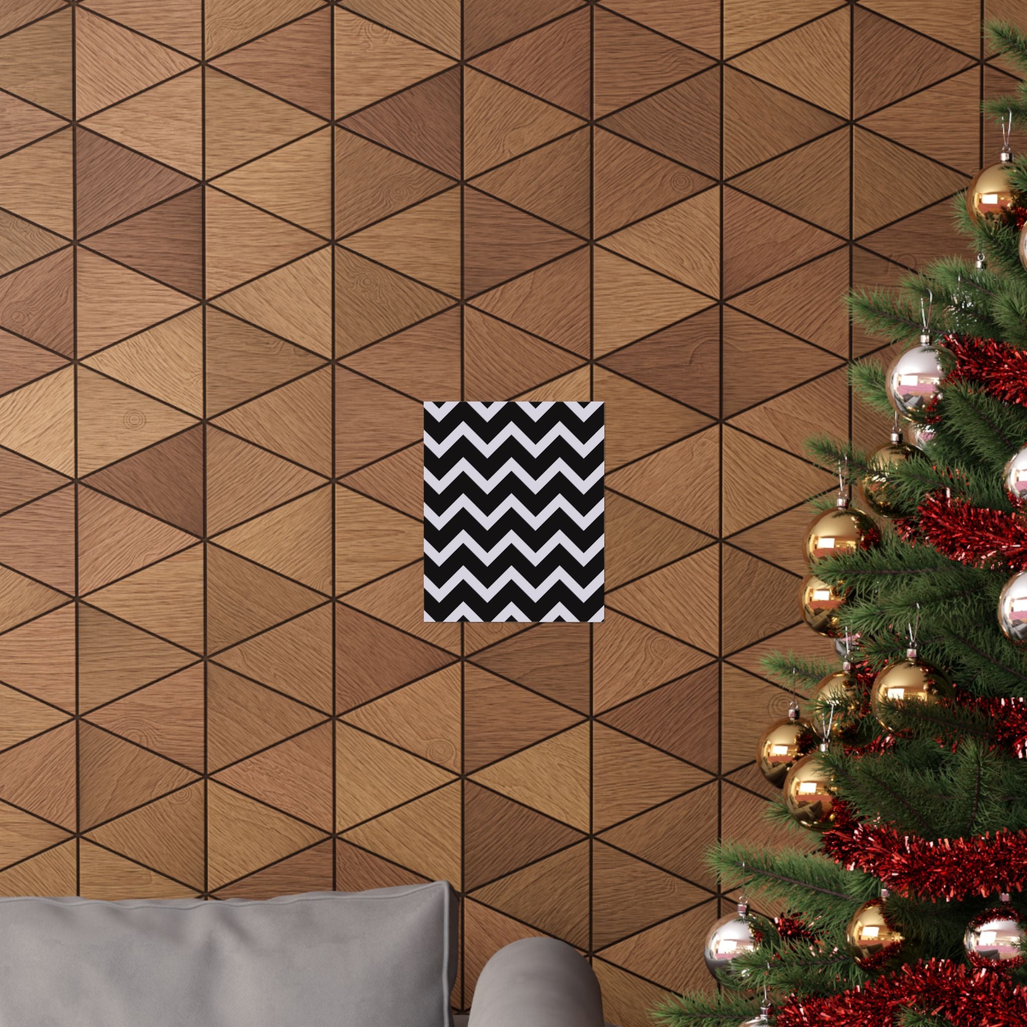 Modern Chevron Zigzag Geometric Poster