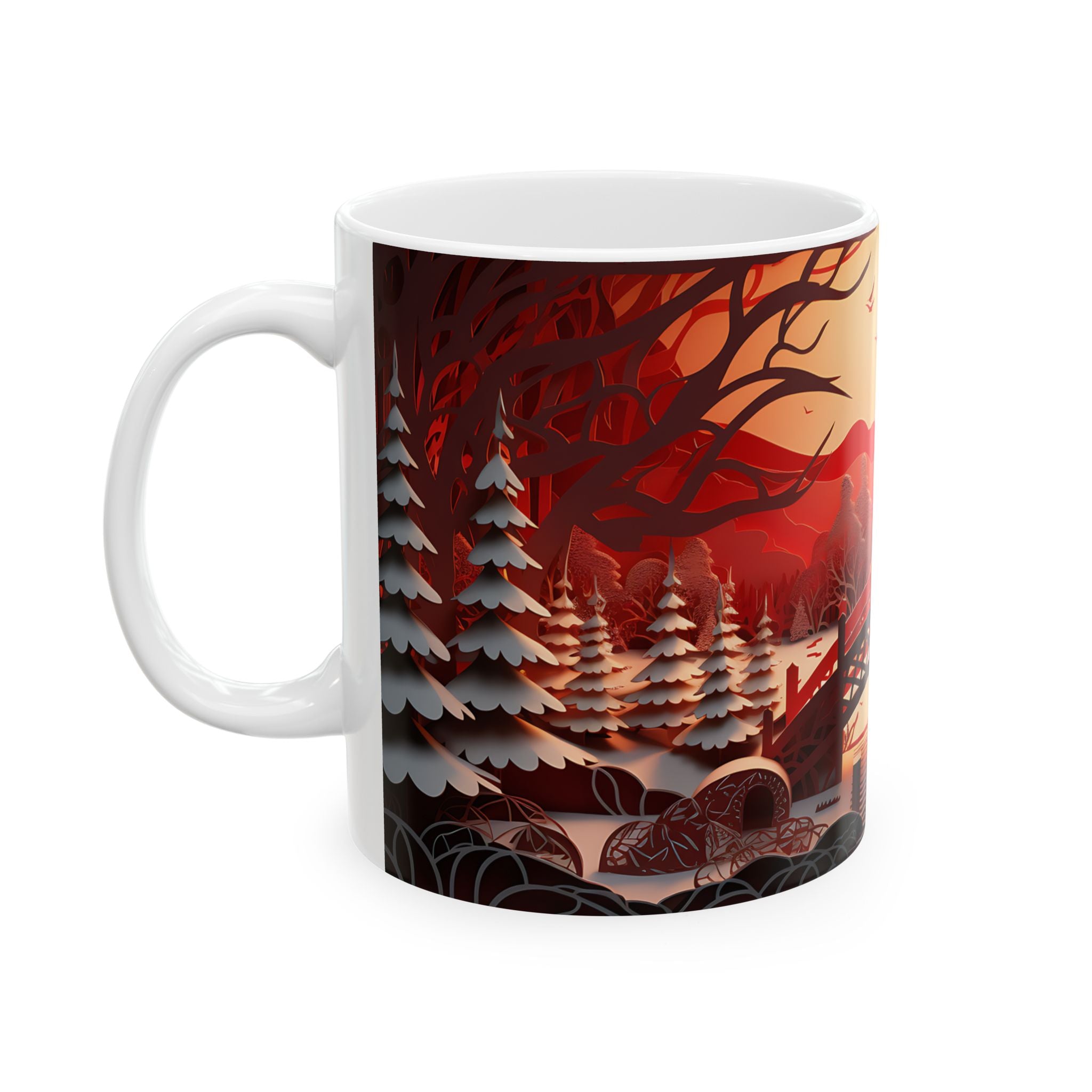 Winter Wonderland Paper Art Mug