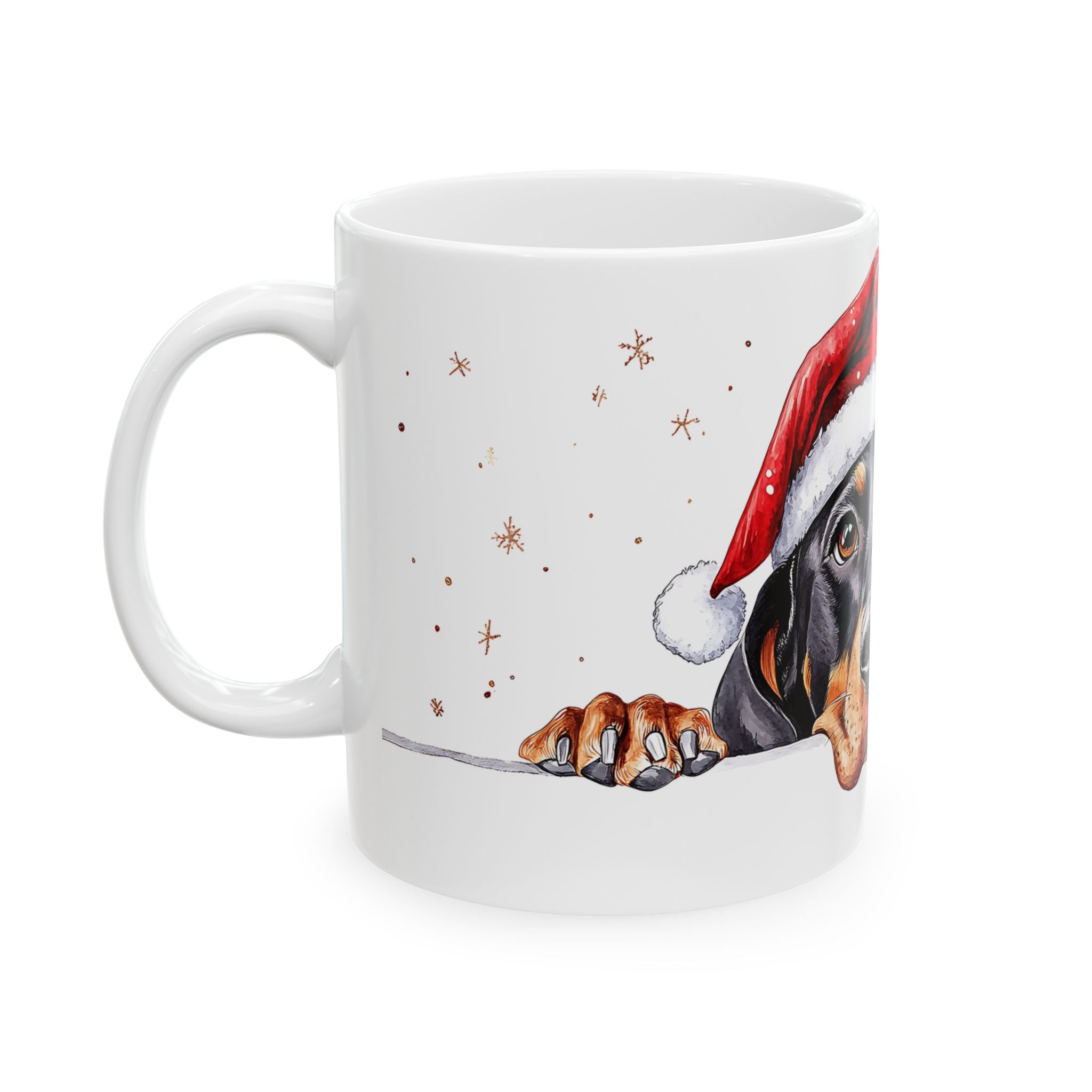 Santa Paws Mug: Christmas Dog Watercolor