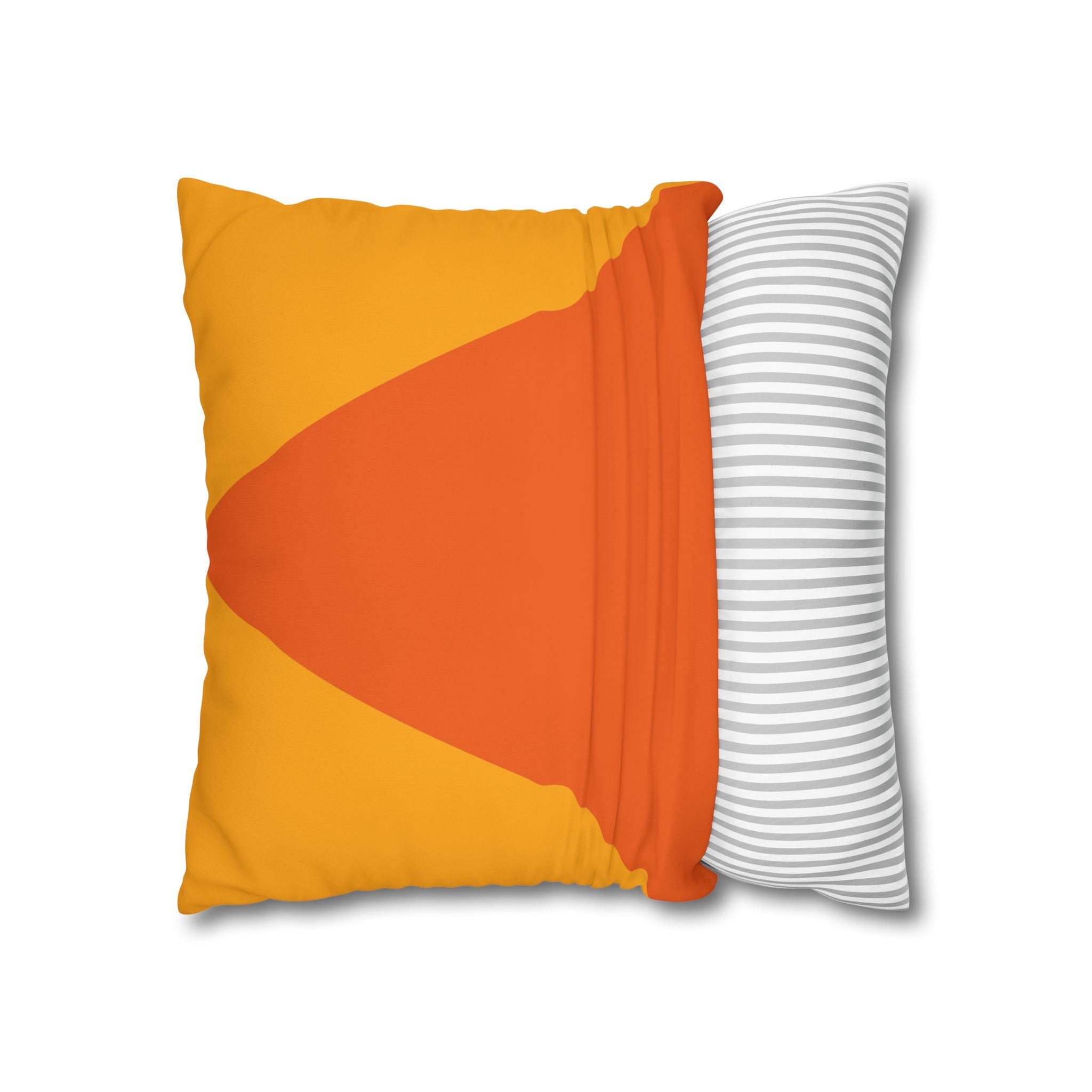 Geometric Orange Pillowcase - Modern Design