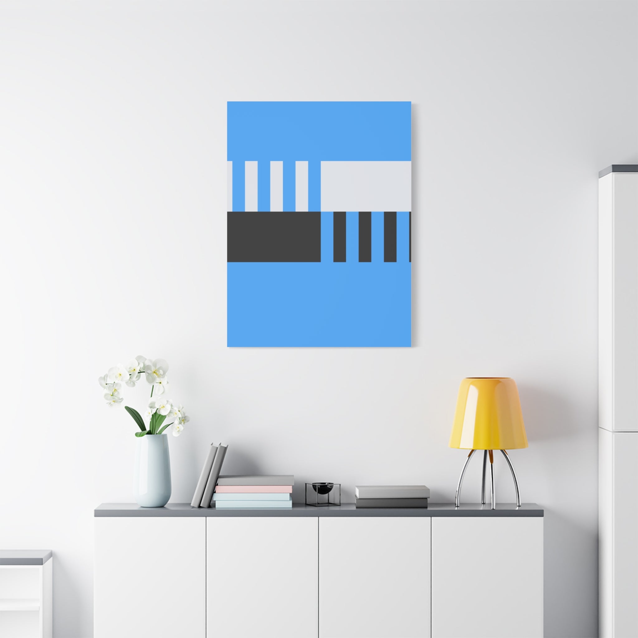 Abstract Geometric Bridge Canvas Art