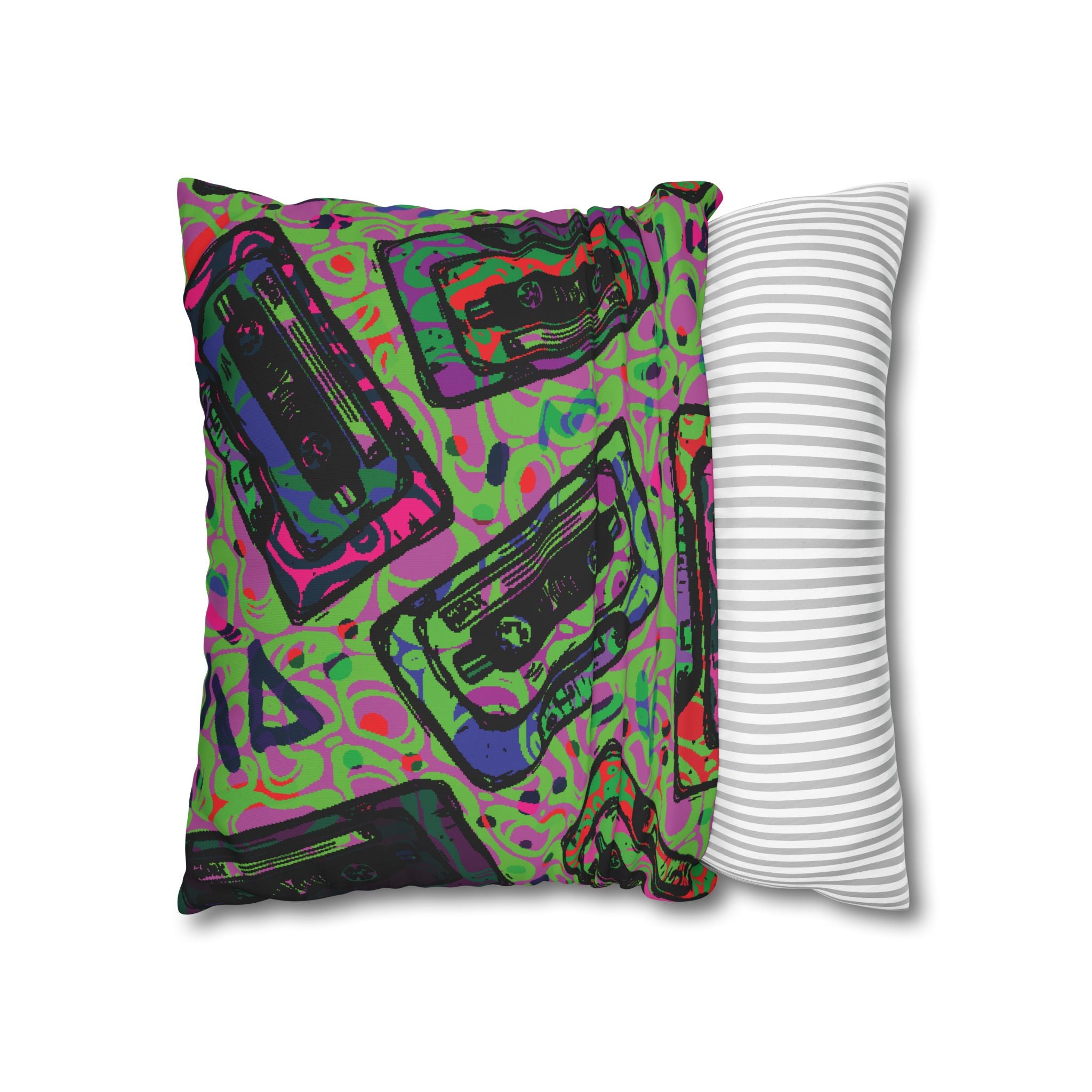 Retro Cassette Tape Pillowcase - 80s Vibe