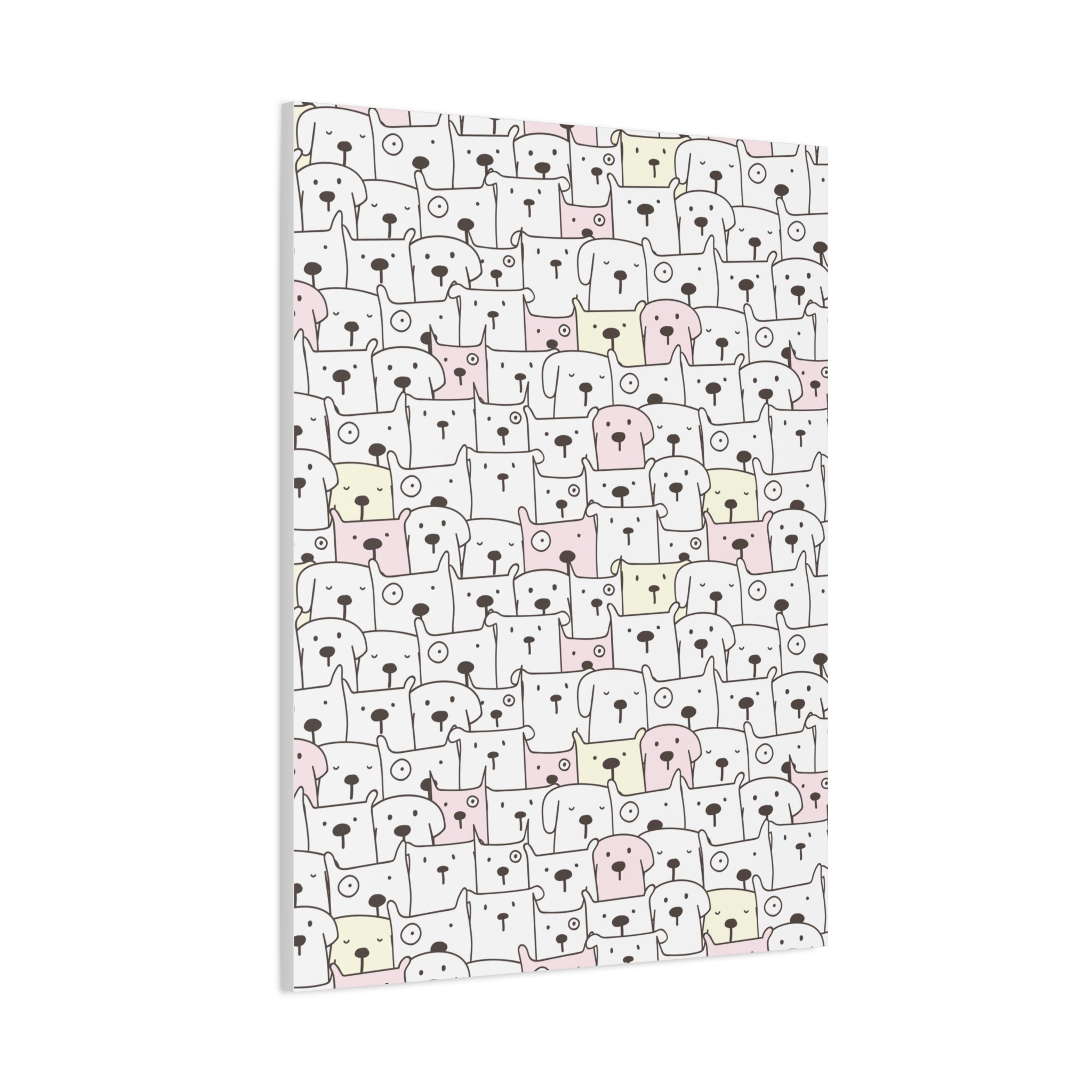 Cute Puppy Canvas Art - Dog Pattern