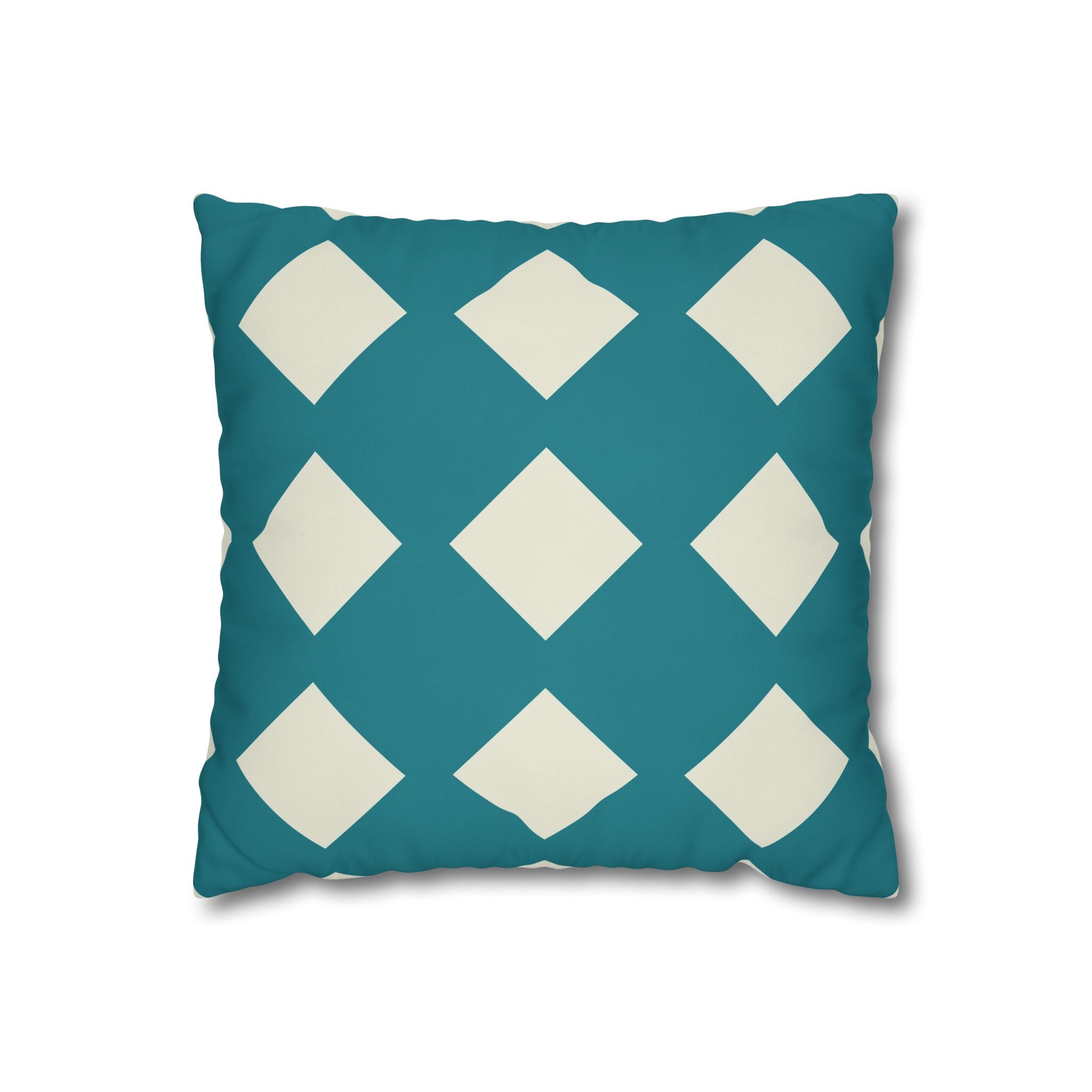 Geometric Teal & Beige Pillowcase