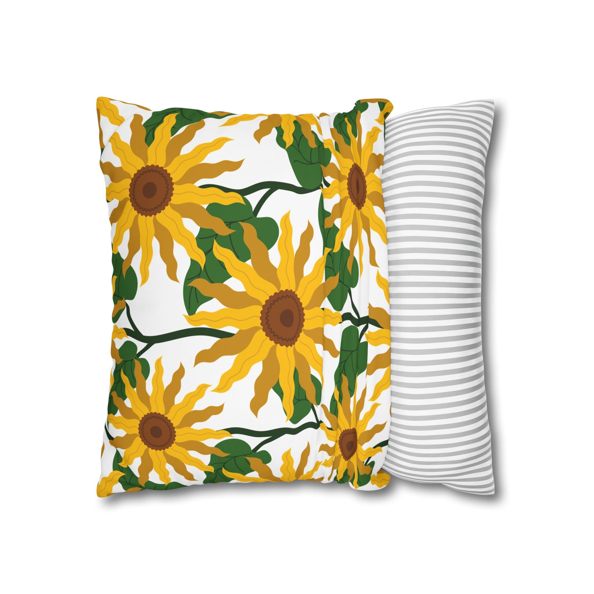 Bold Sunflower Pillowcase - Black & Gold