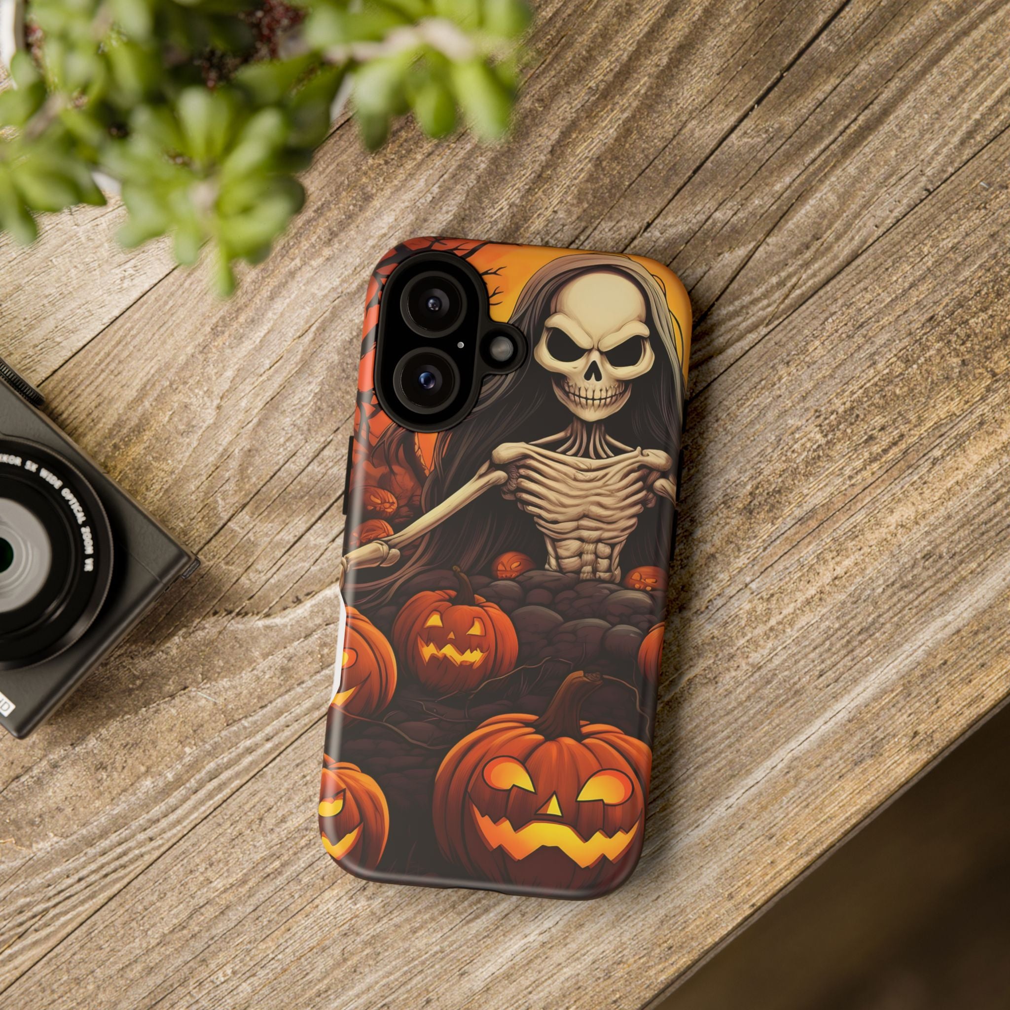 Spooky Skeleton Hexagon iPhone Case