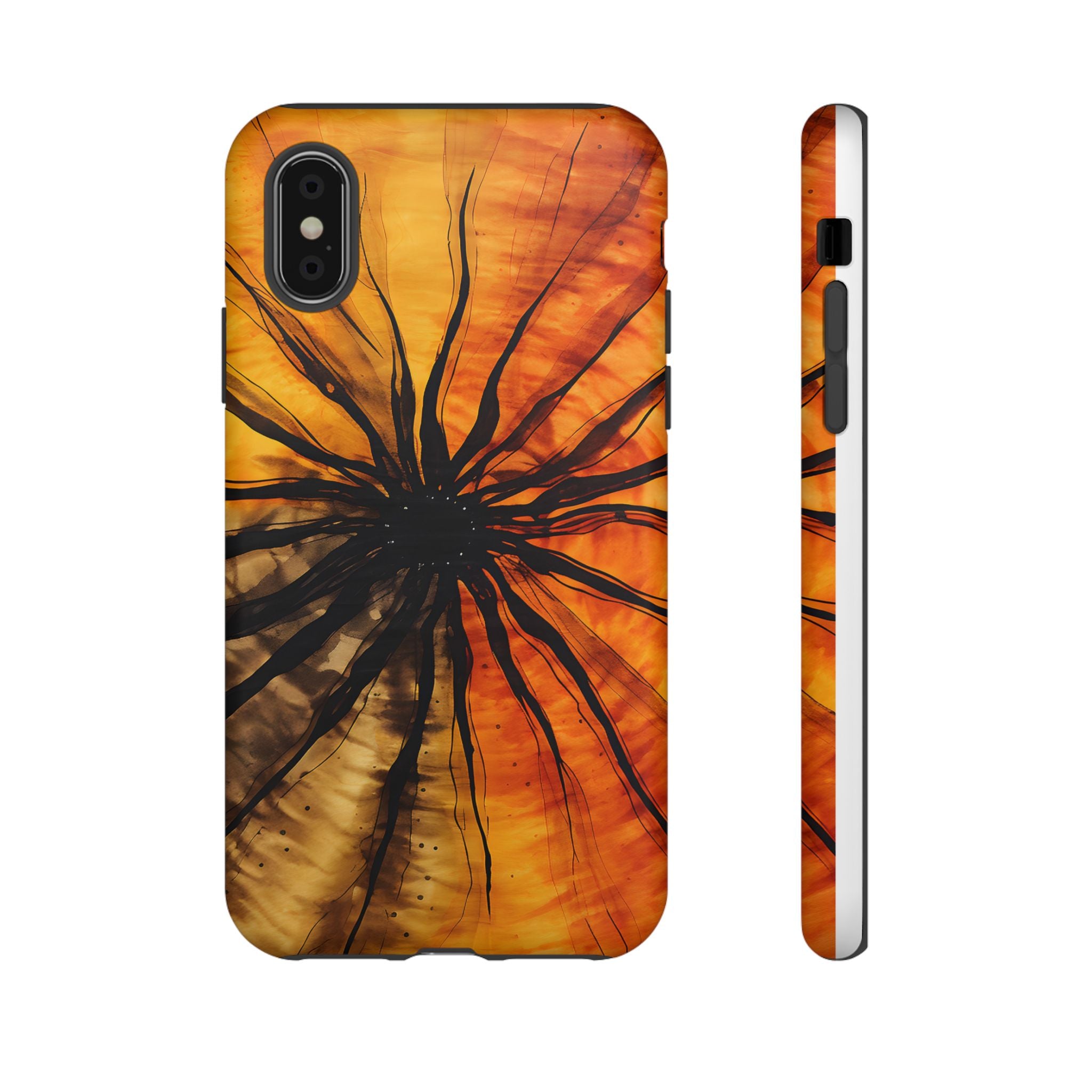 Fiery Sunburst Hexagon iPhone Case