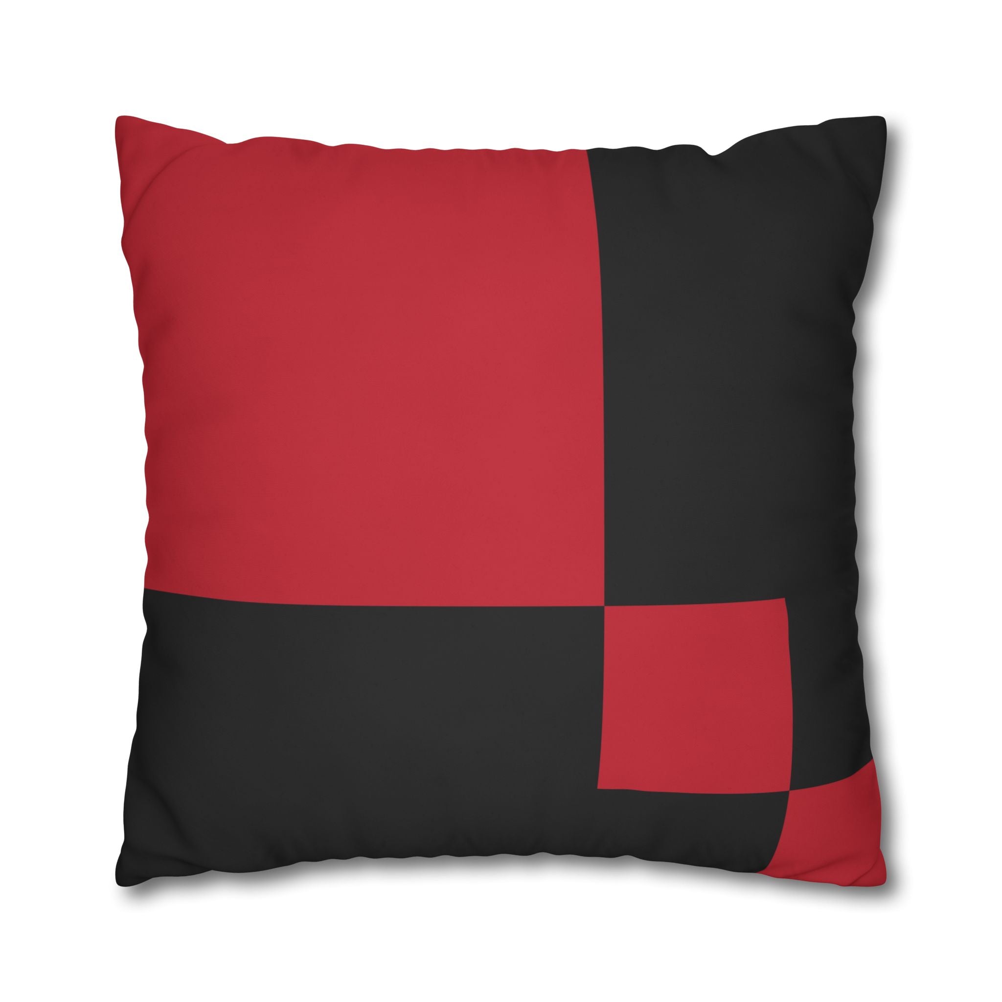 Abstract Red & Black Geometric Pillowcase