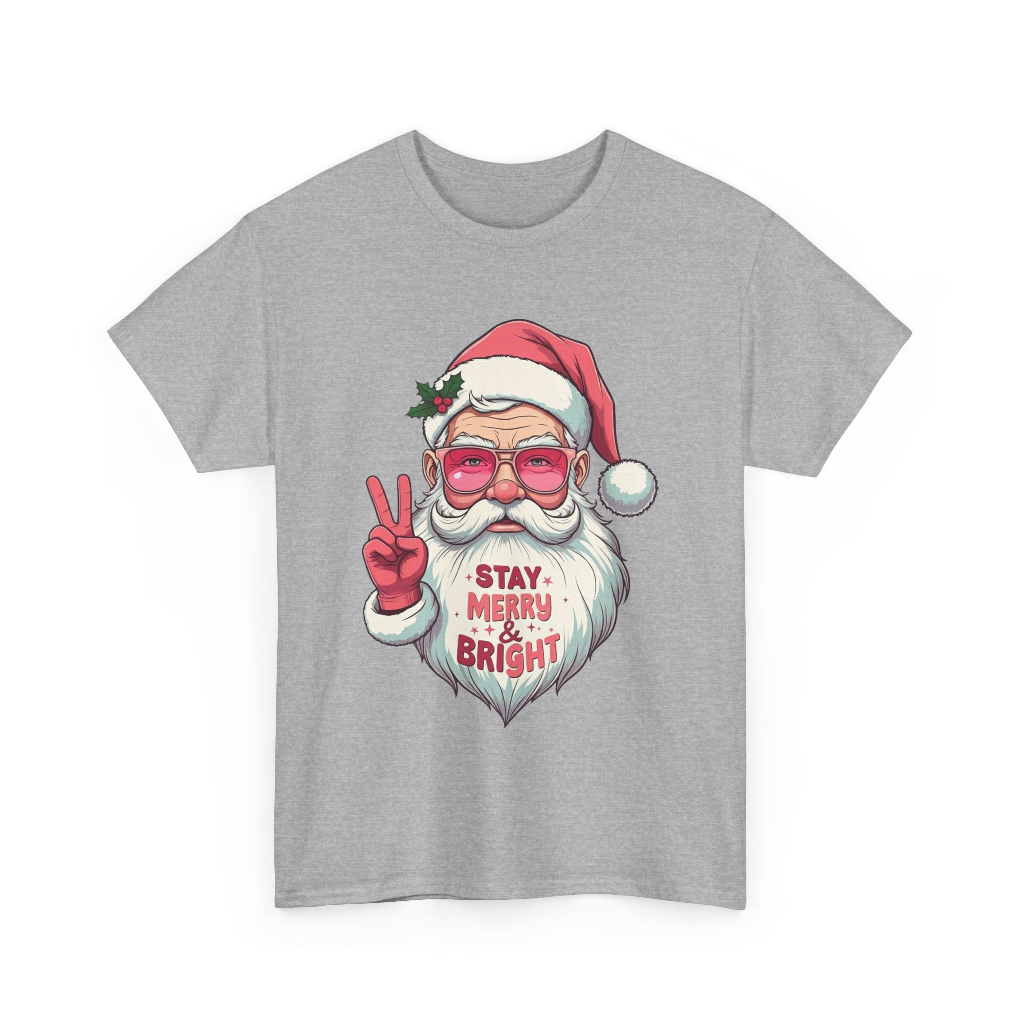 Pink Santa Sunglasses Xmas T-Shirt