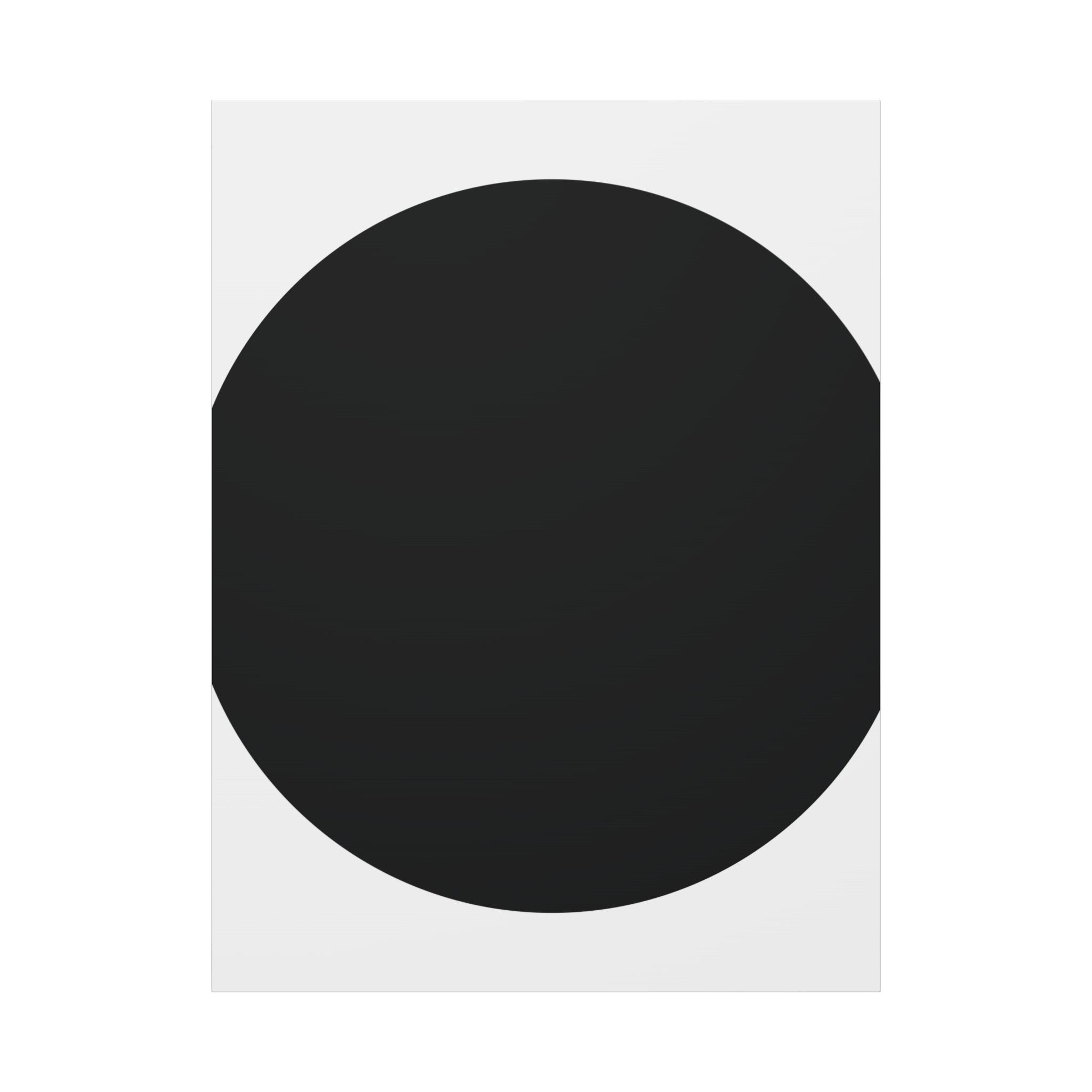 Minimalist Black Circle Canvas Art