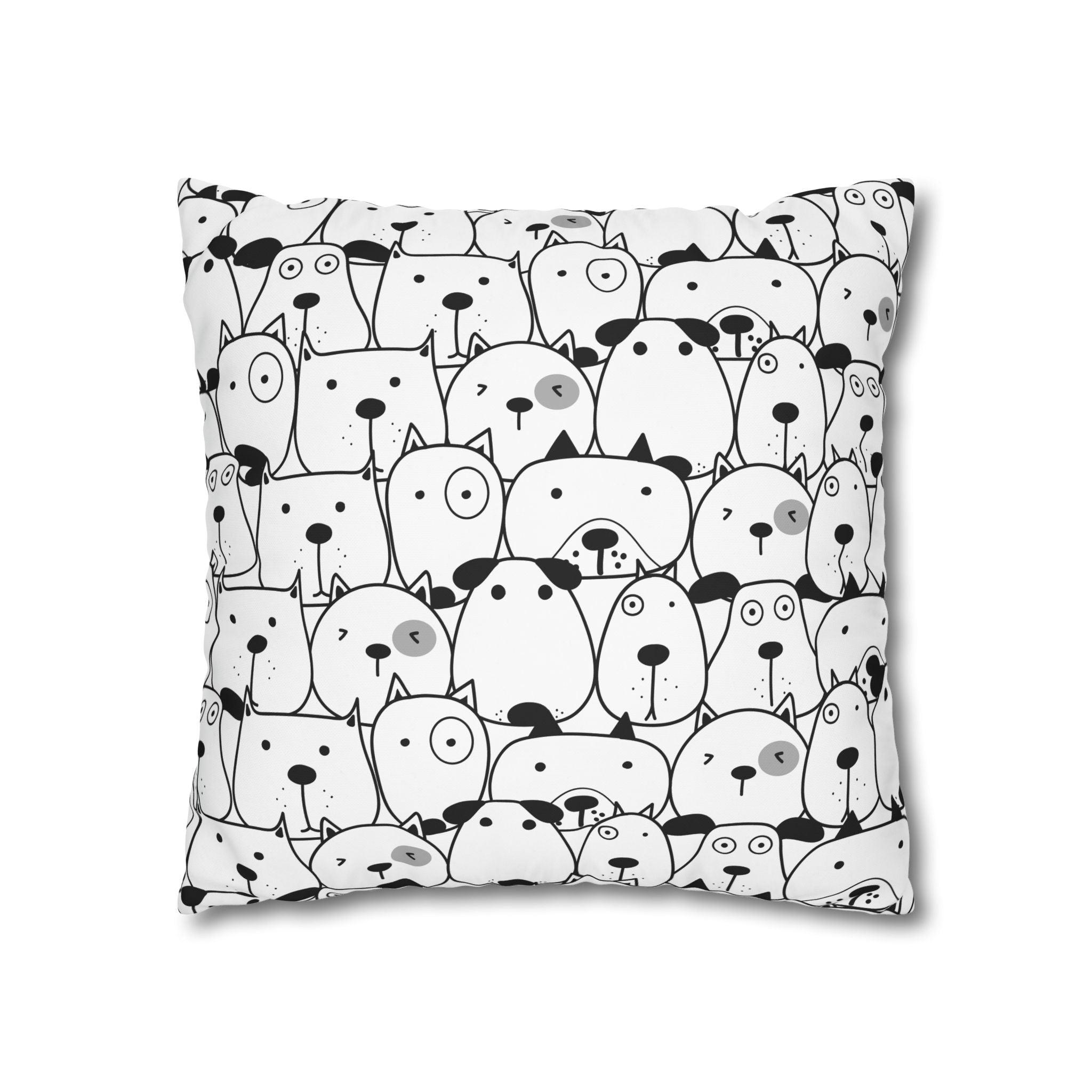 Cute Puppy Faces Pillowcase - Dog Pattern