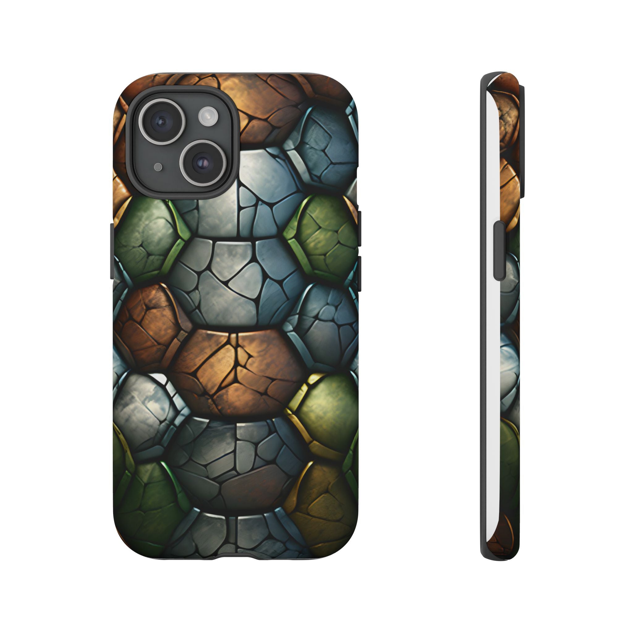 Hexagon Stone iPhone Case - Rugged Texture