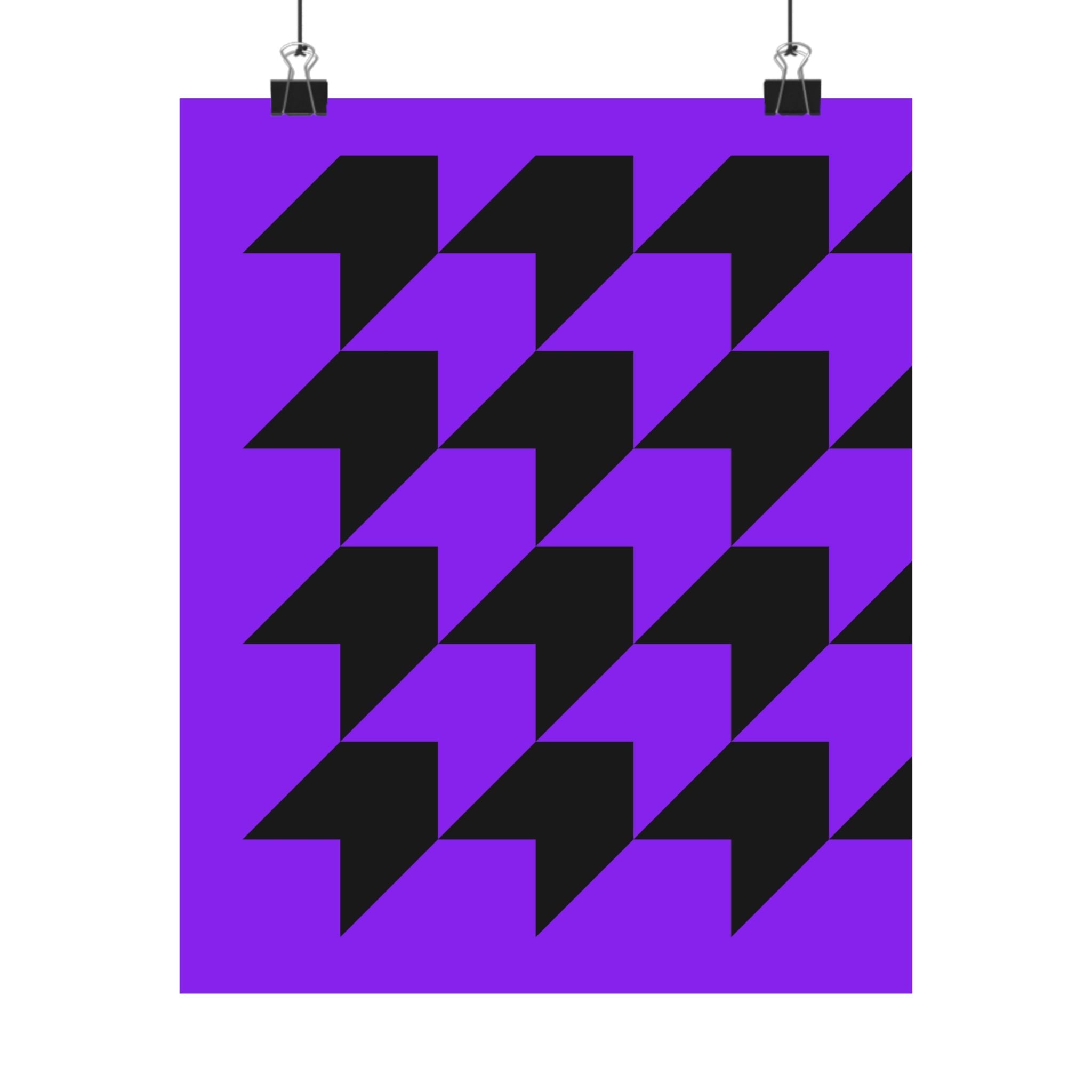 Geometric Purple Arrowhead Poster Art