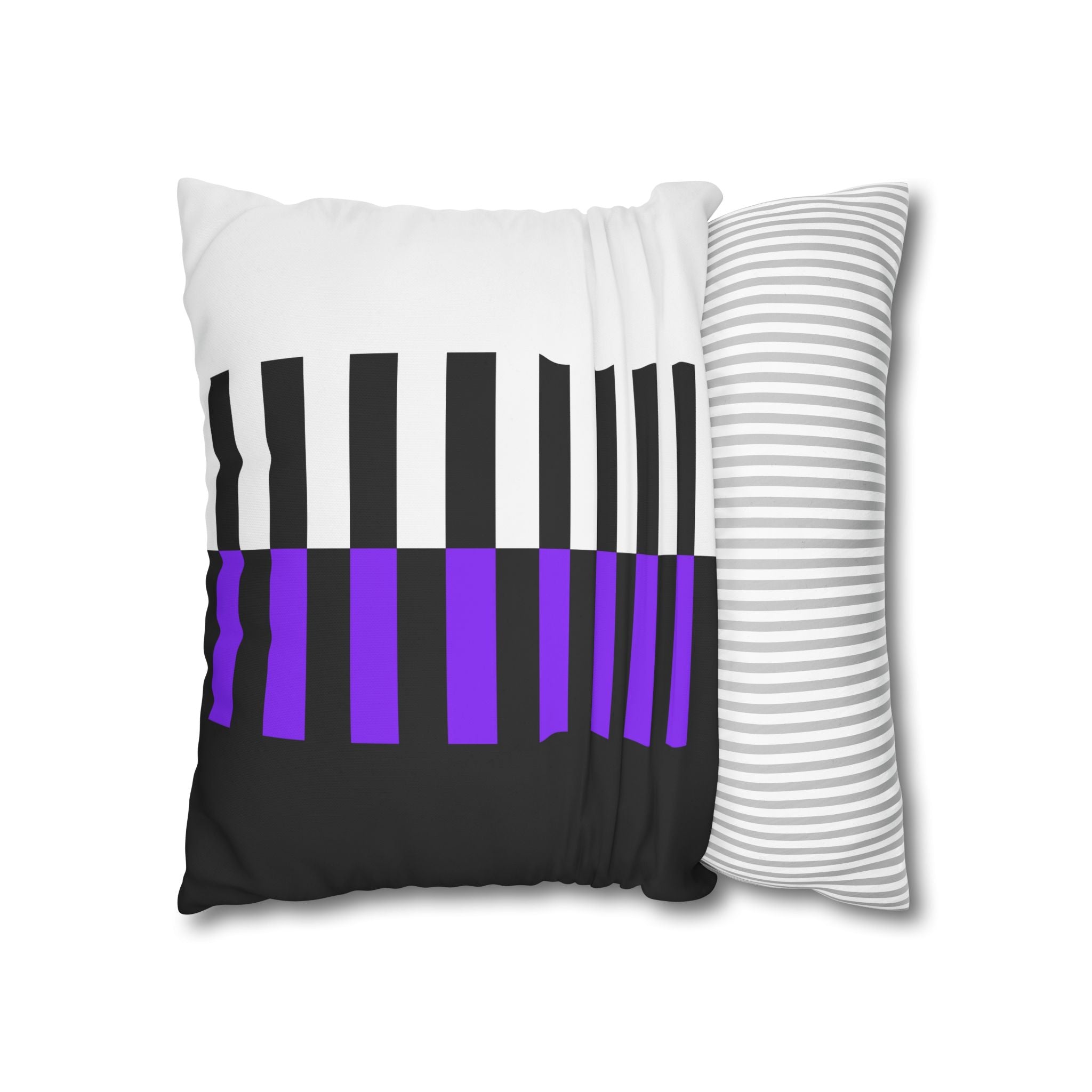 Abstract Piano Pillowcase - Purple & Black