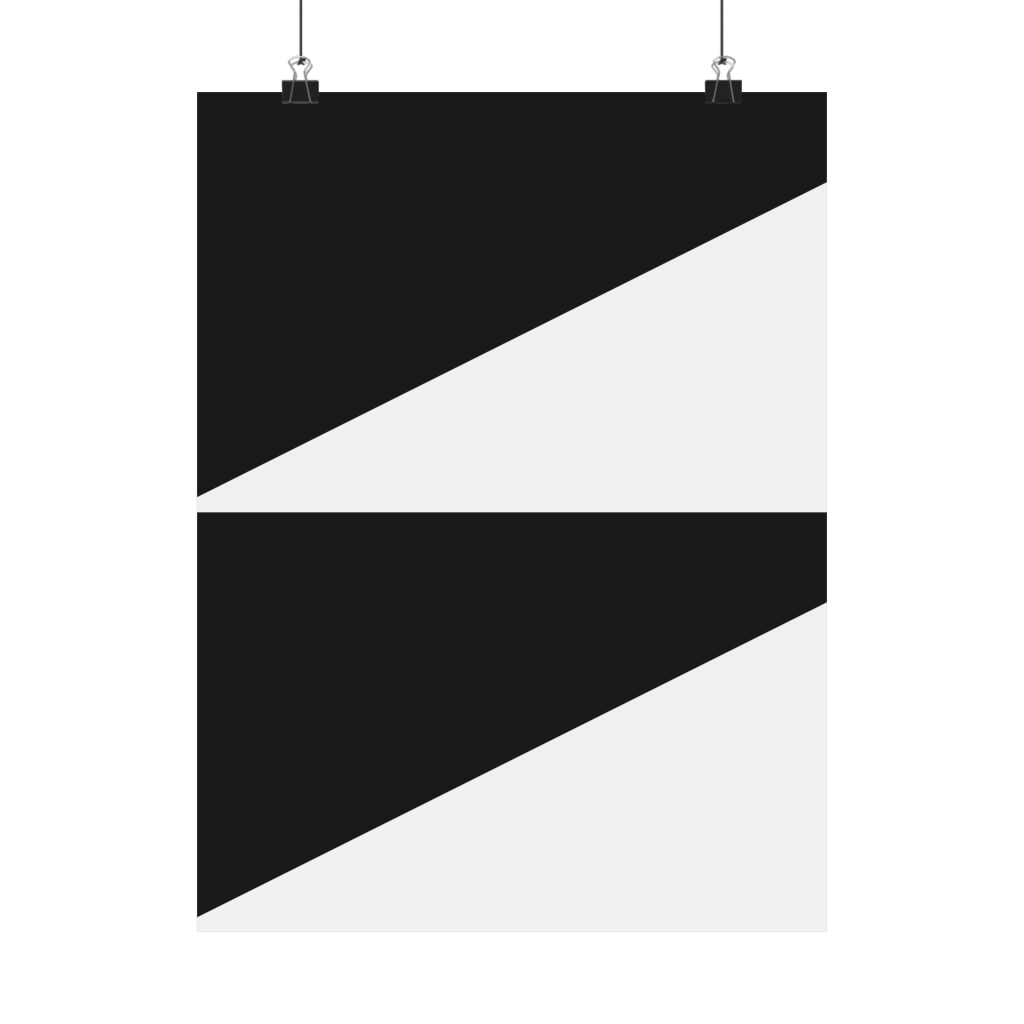 Geometric Black Triangle Wall Art Poster