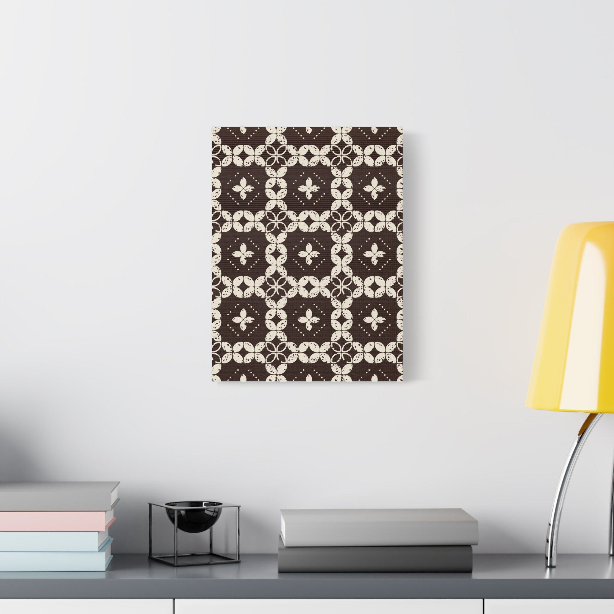 Rustic Floral Geometric Canvas Art