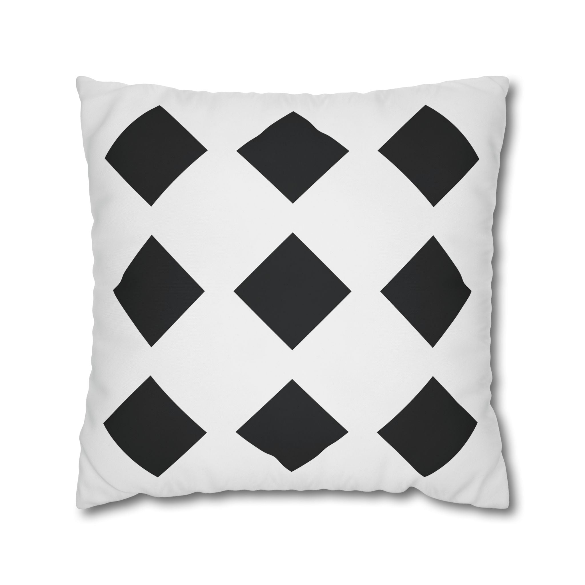 Black Diamond Grid Pillowcase - Geometric Design