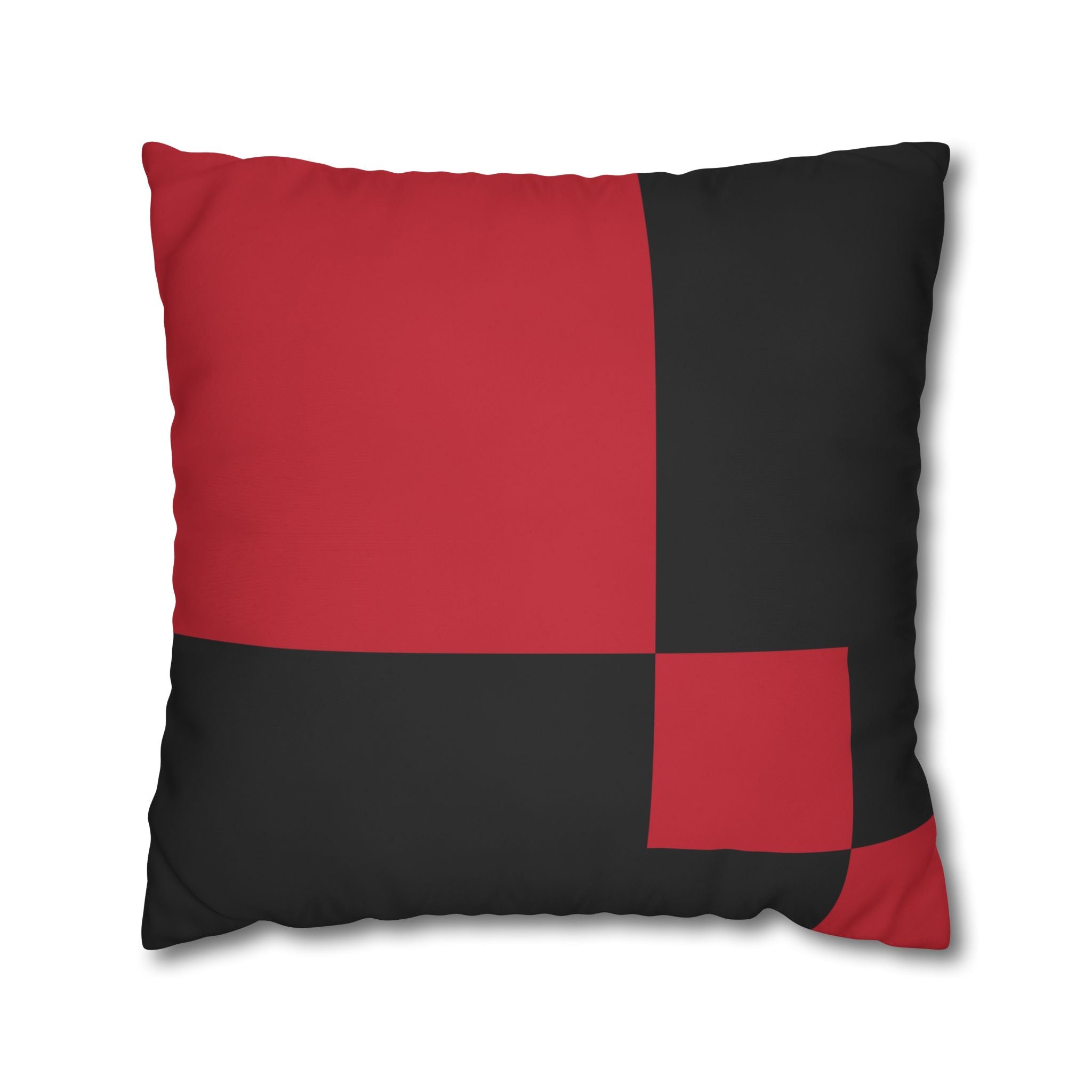 Abstract Red & Black Geometric Pillowcase