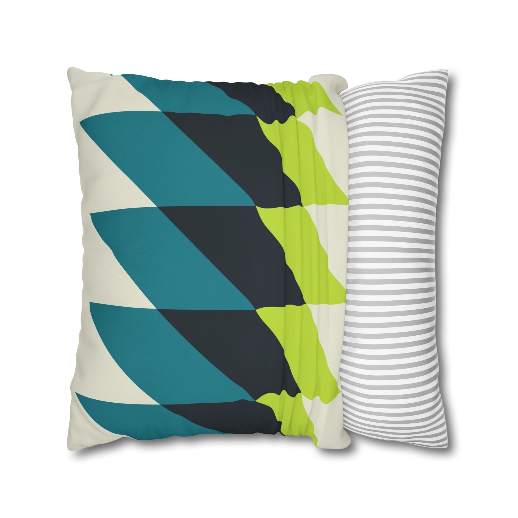 Geometric Teal Pillowcase - Modern Decor