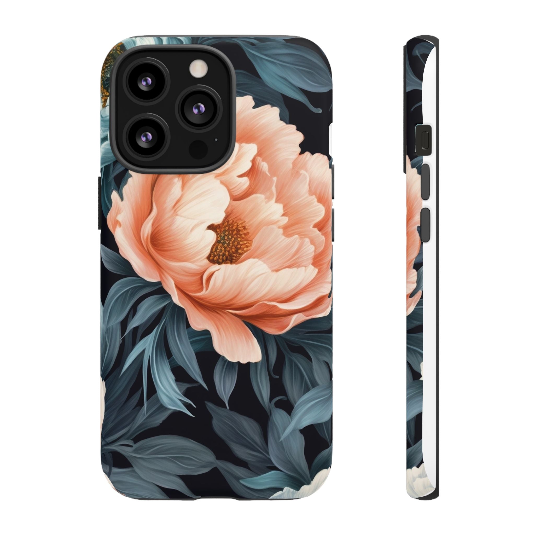 Moody Floral iPhone Case - Hexagon Stone