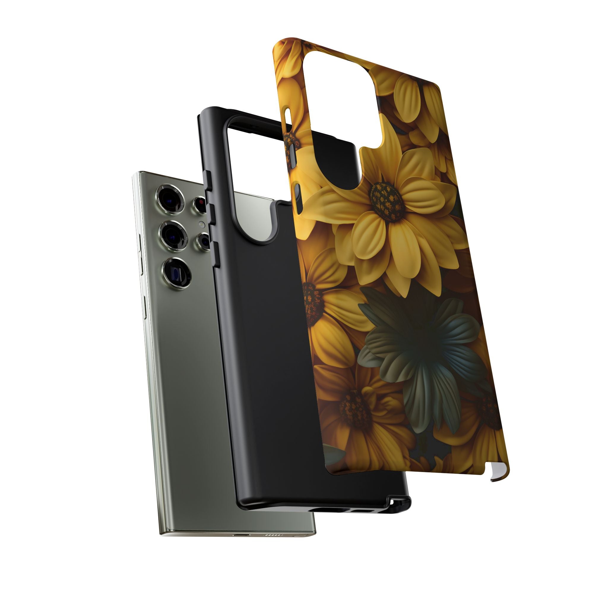 Butter Yellow Floral Samsung Case