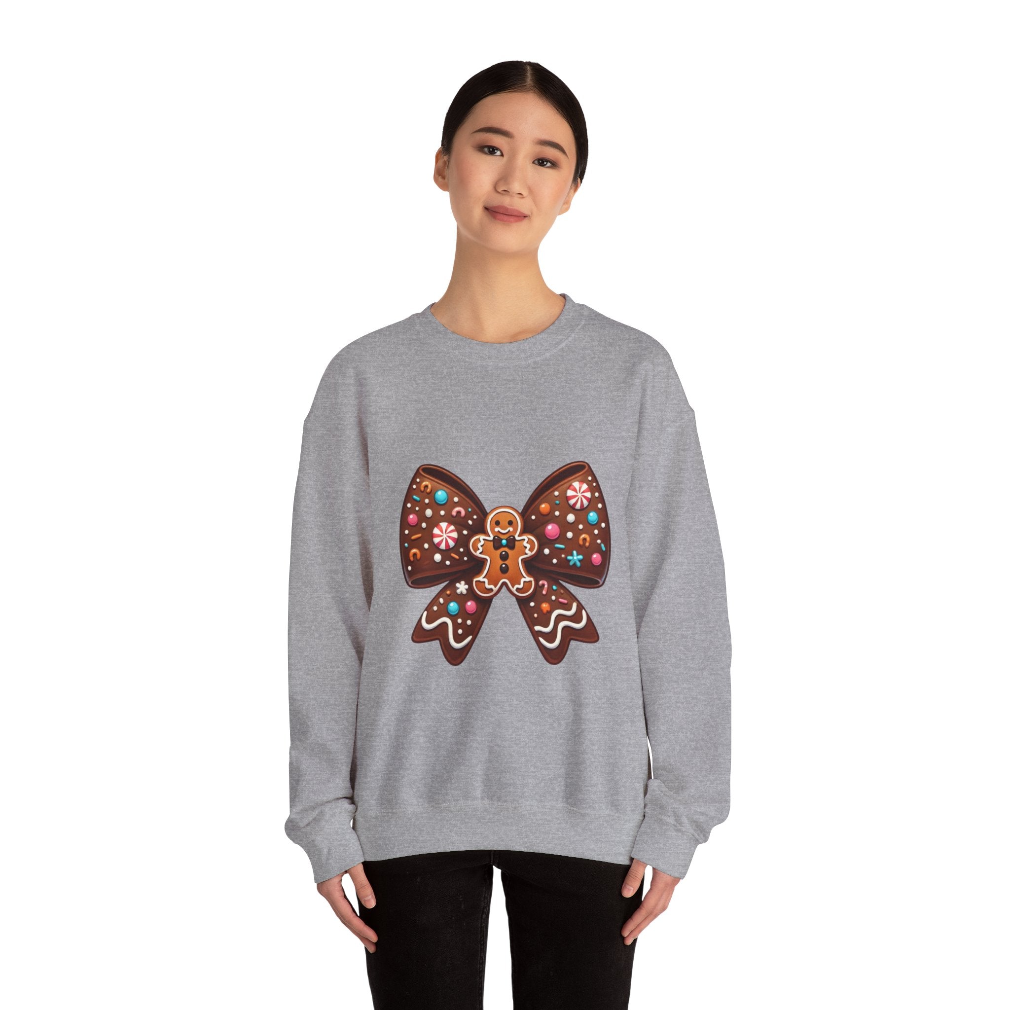 Gingerbread Bow Christmas Sweatshirt