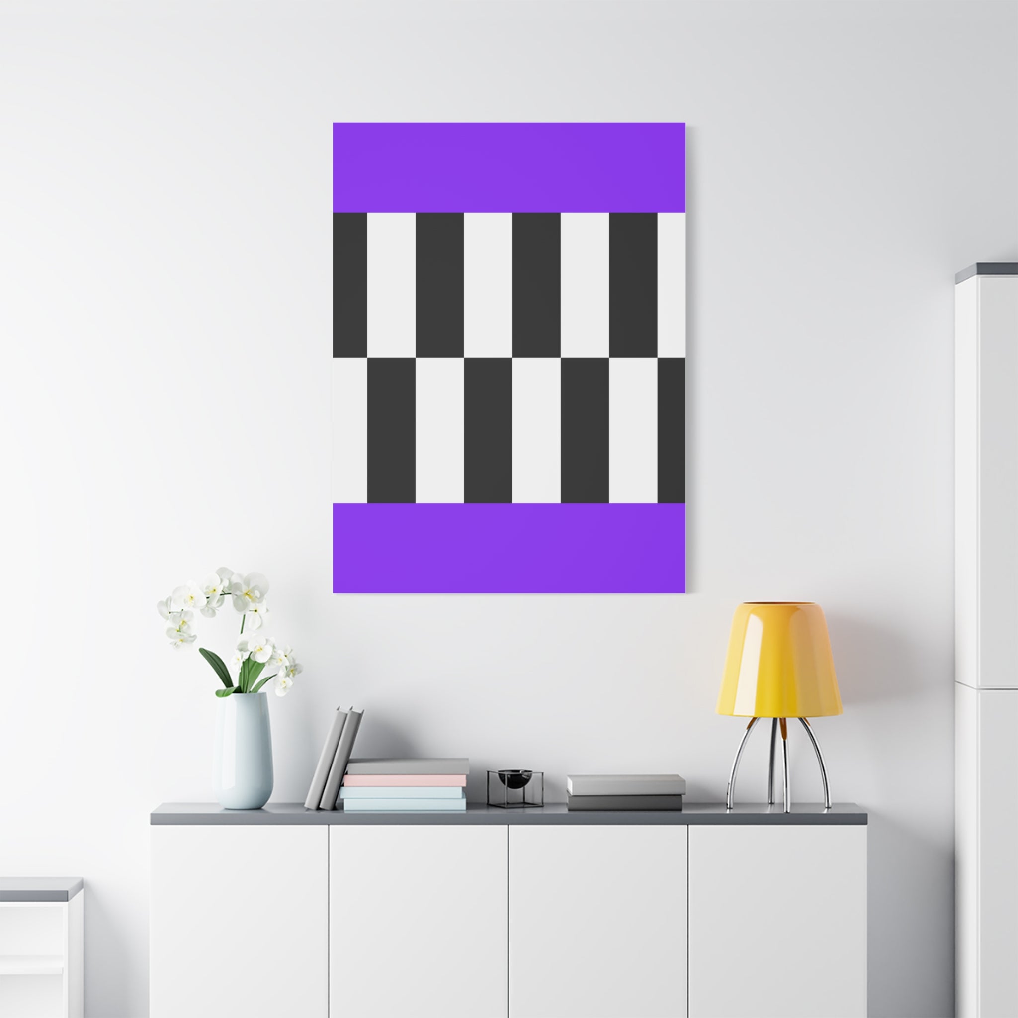 Minimalist Checkerboard Canvas Art