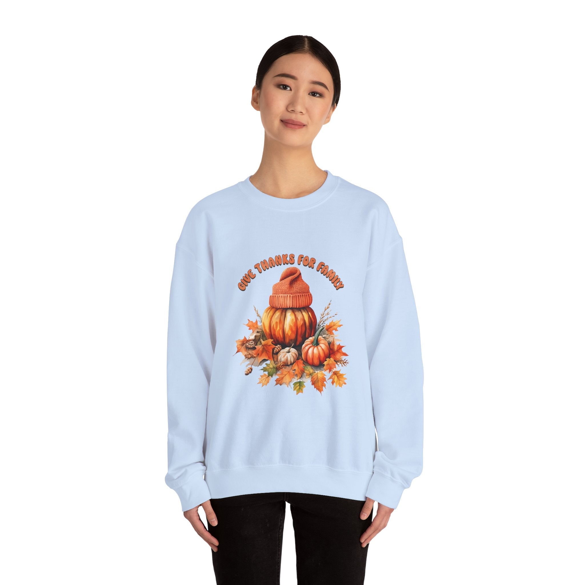 Give Thanks Family Watercolor Sweatshirt