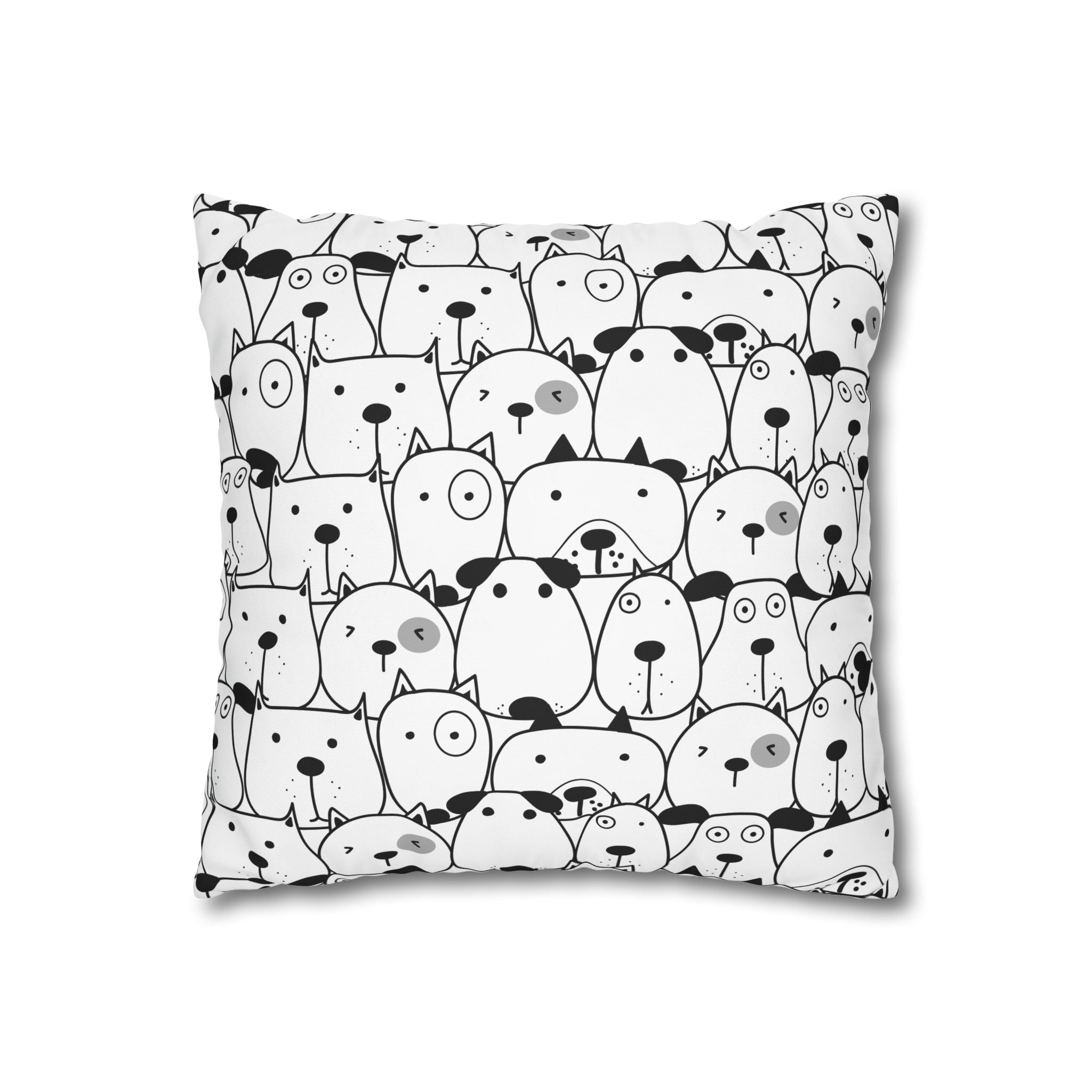 Cute Puppy Faces Pillowcase - Dog Pattern