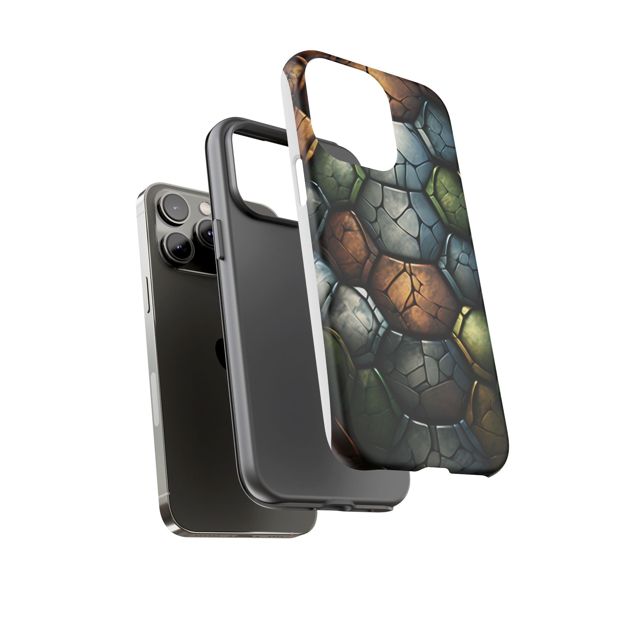 Hexagon Stone iPhone Case - Rugged Texture