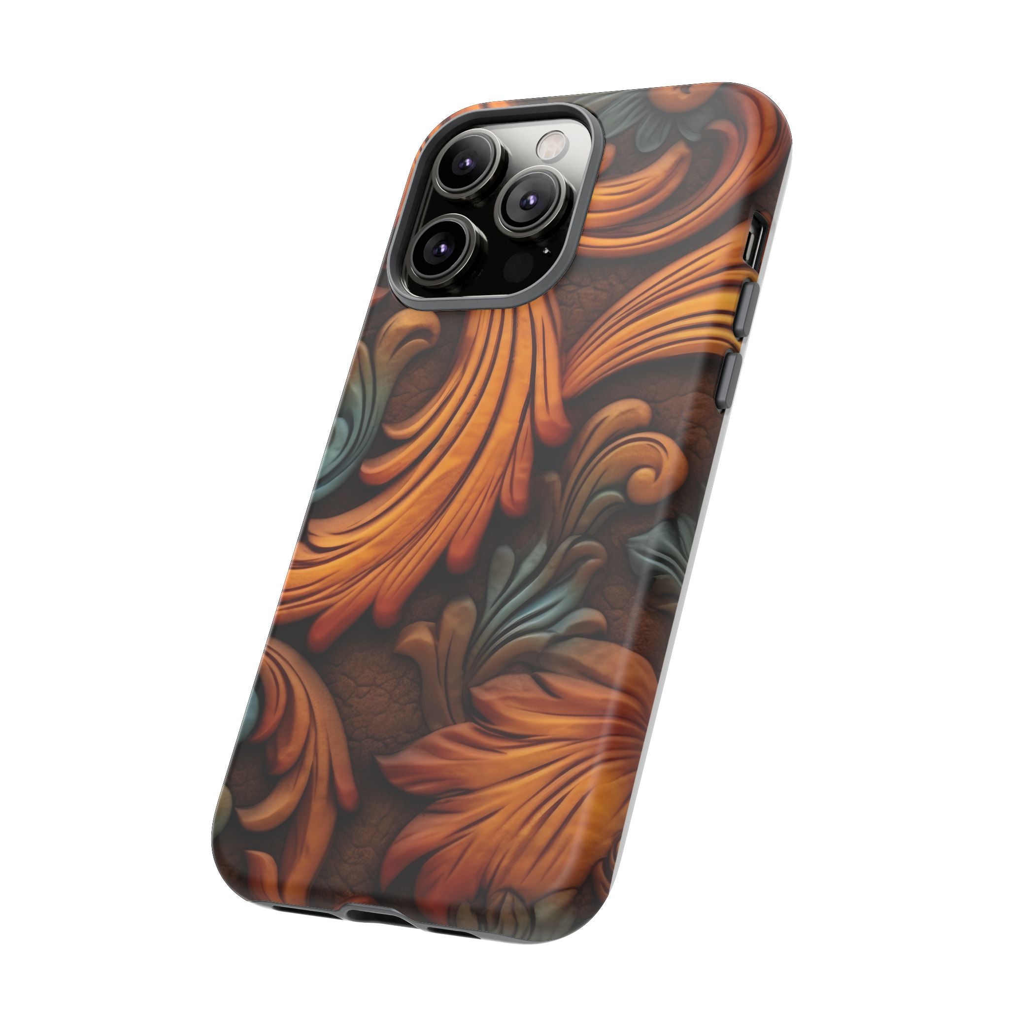 Baroque Copper iPhone Case - Hexagon Stone