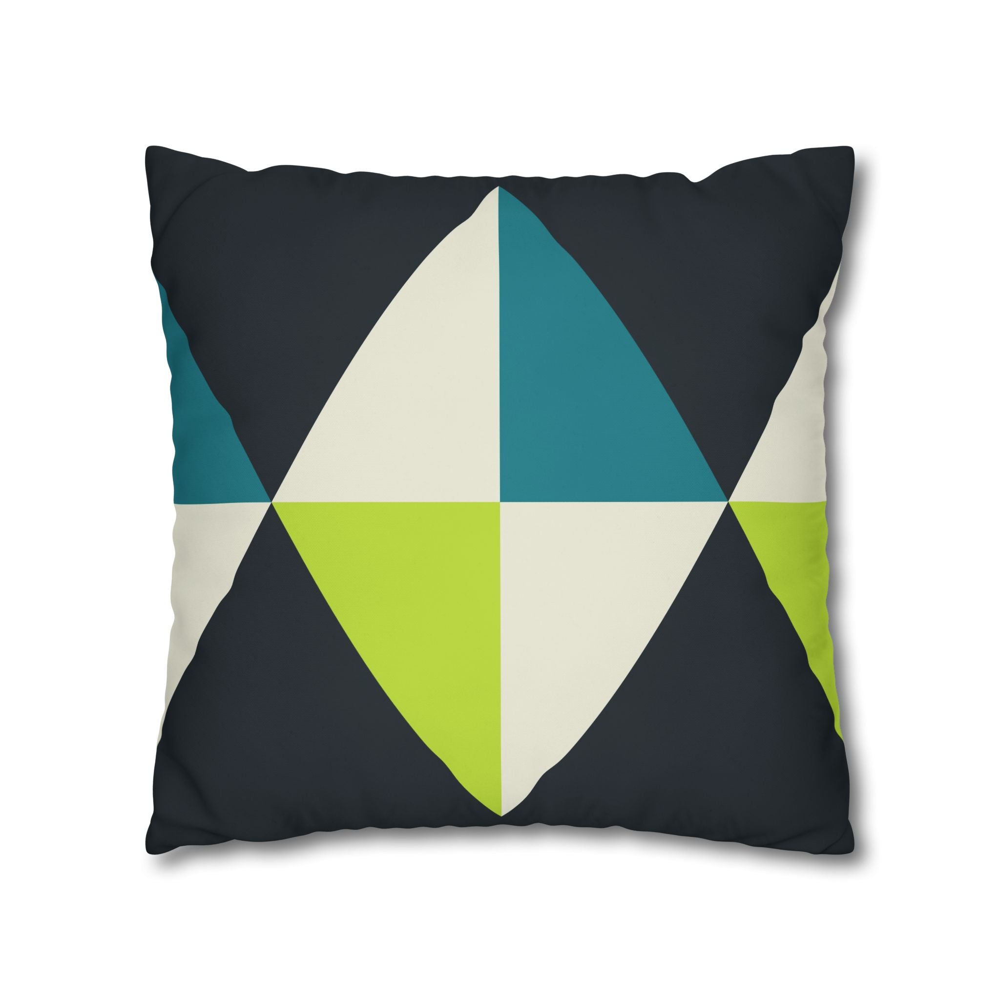 Geometric Teal Diamond Pillowcase