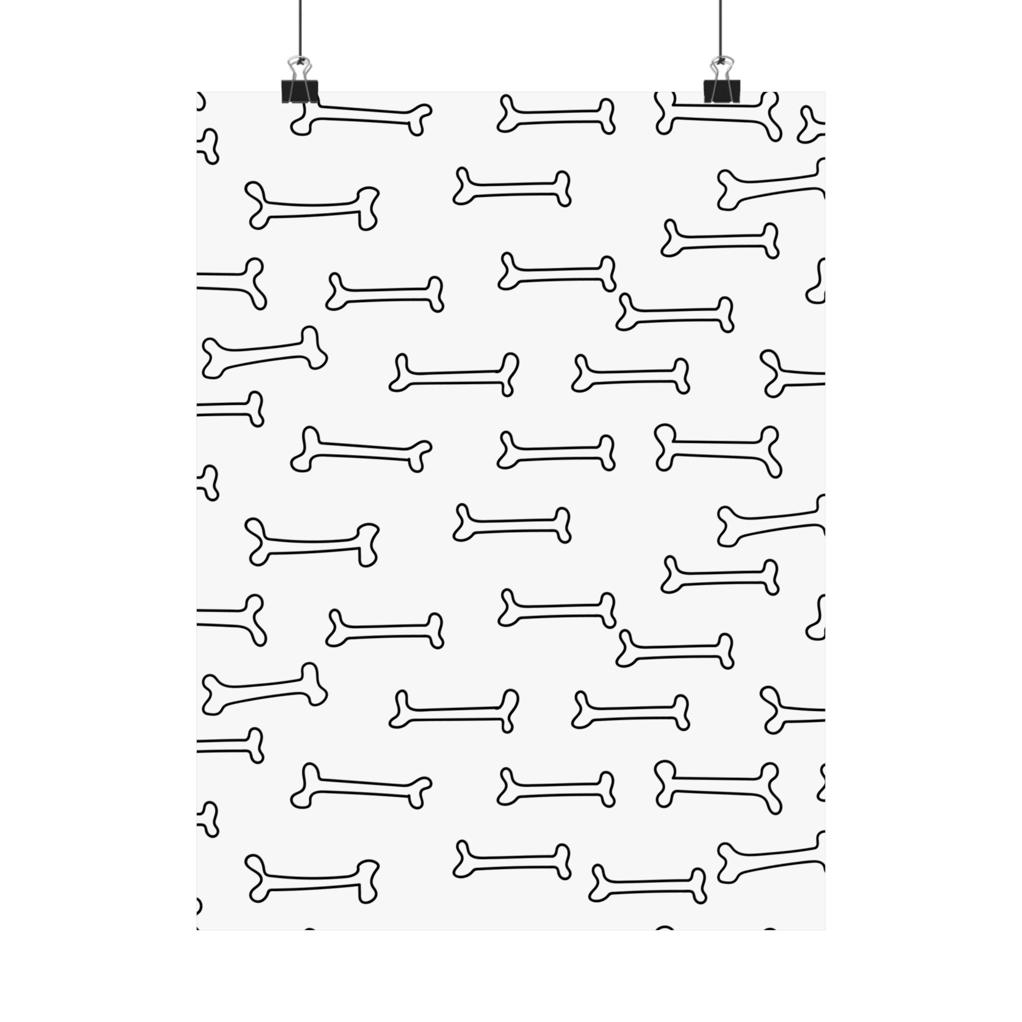 Minimalist Bone Pattern Poster