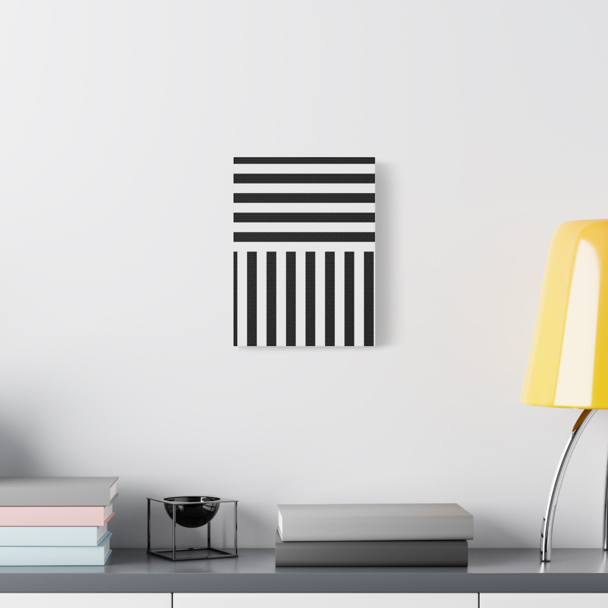 Monochrome Geometric Canvas Art