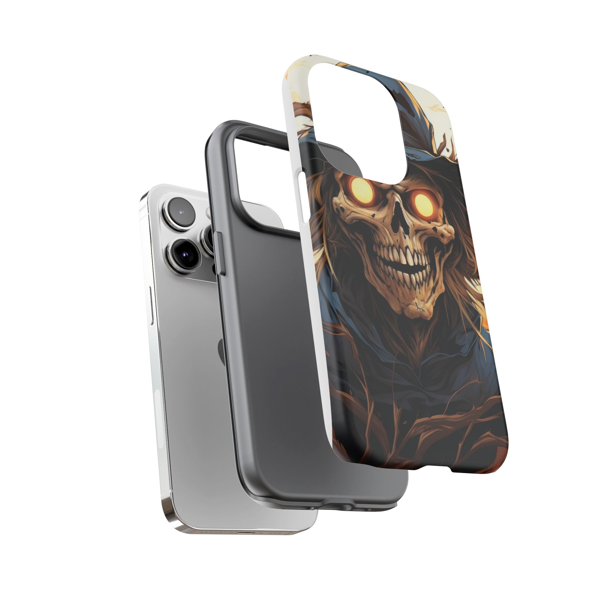 Eerie Scarecrow Hexagon Stone iPhone Case