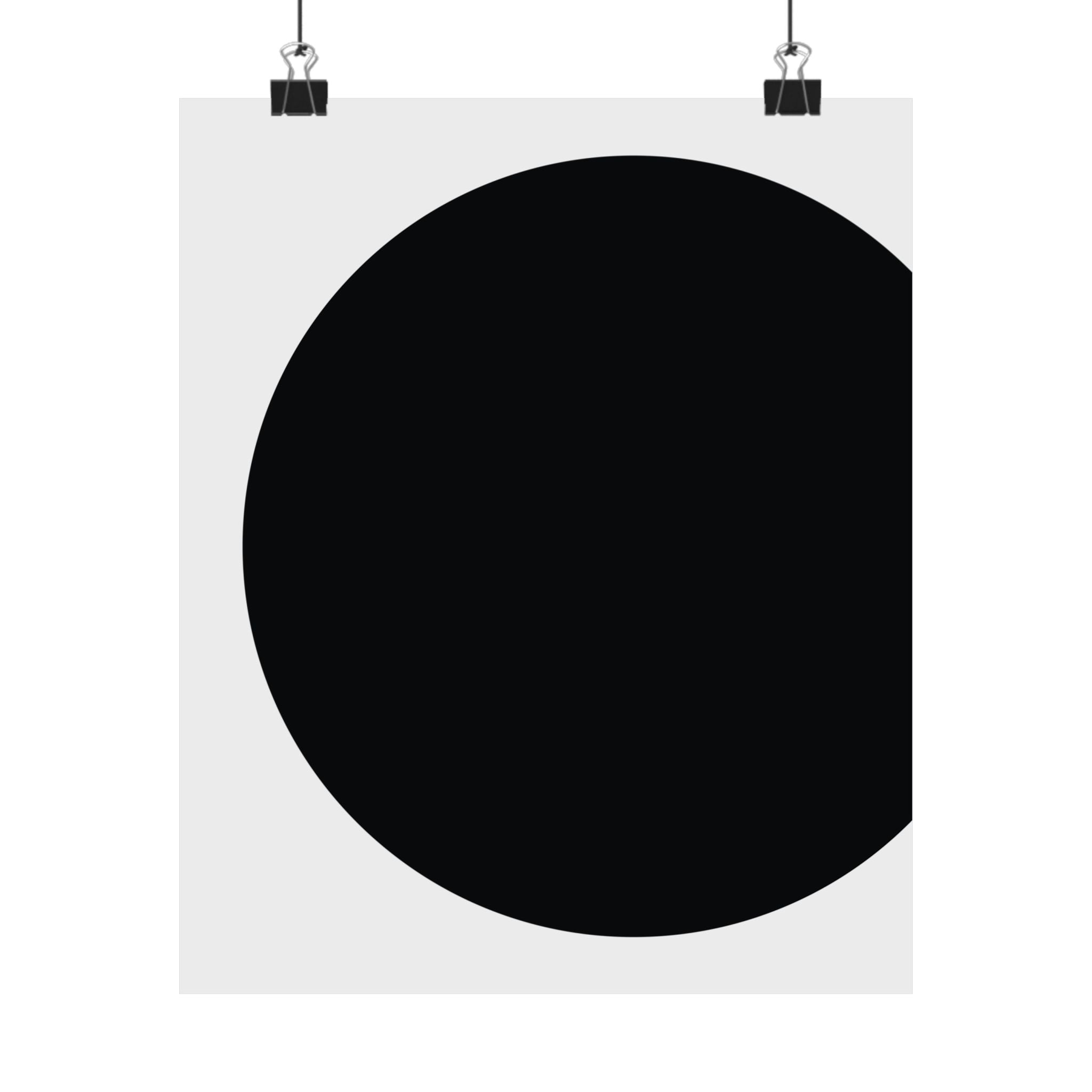 Minimalist Black Circle Wall Art Poster