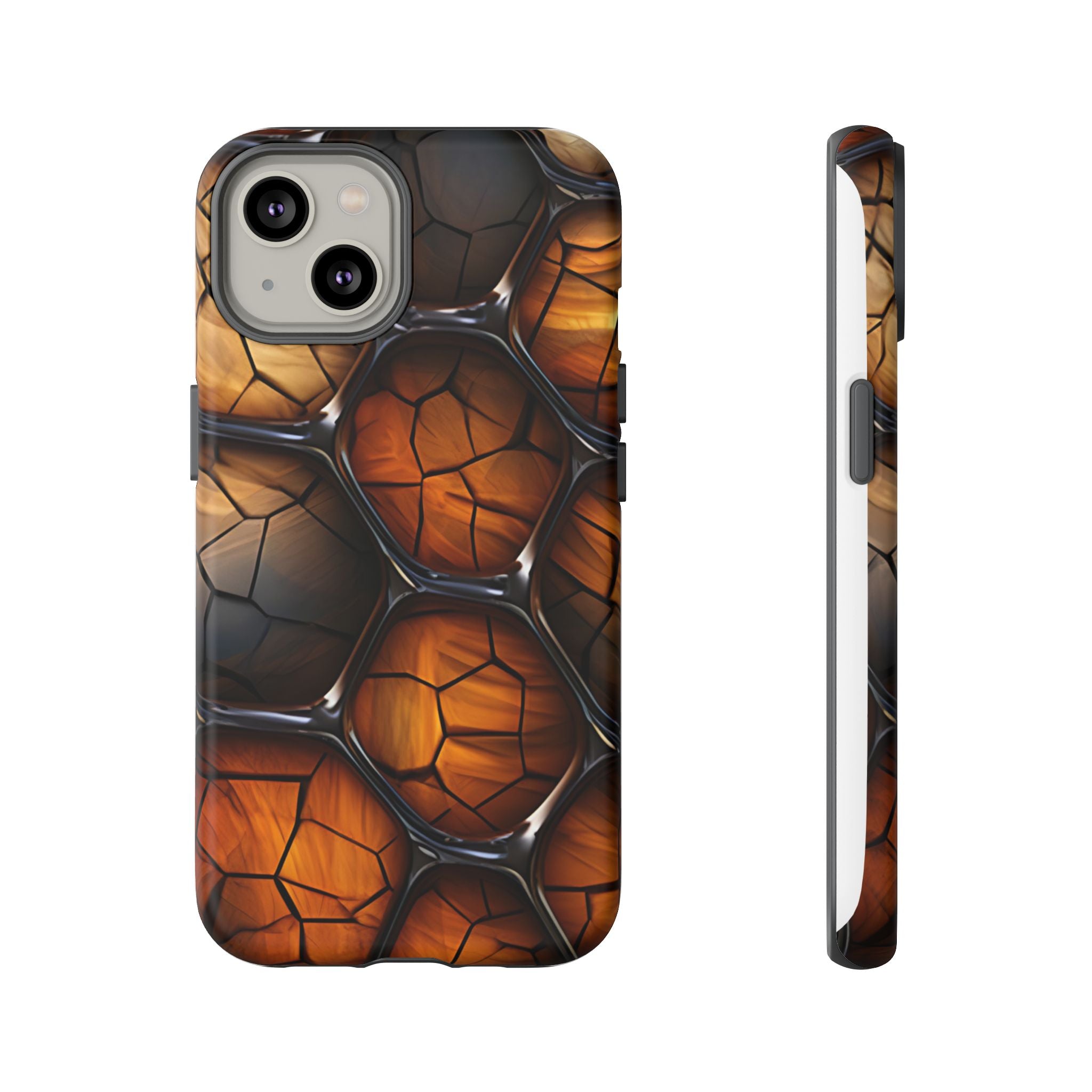 Cracked Wood Honeycomb iPhone Case