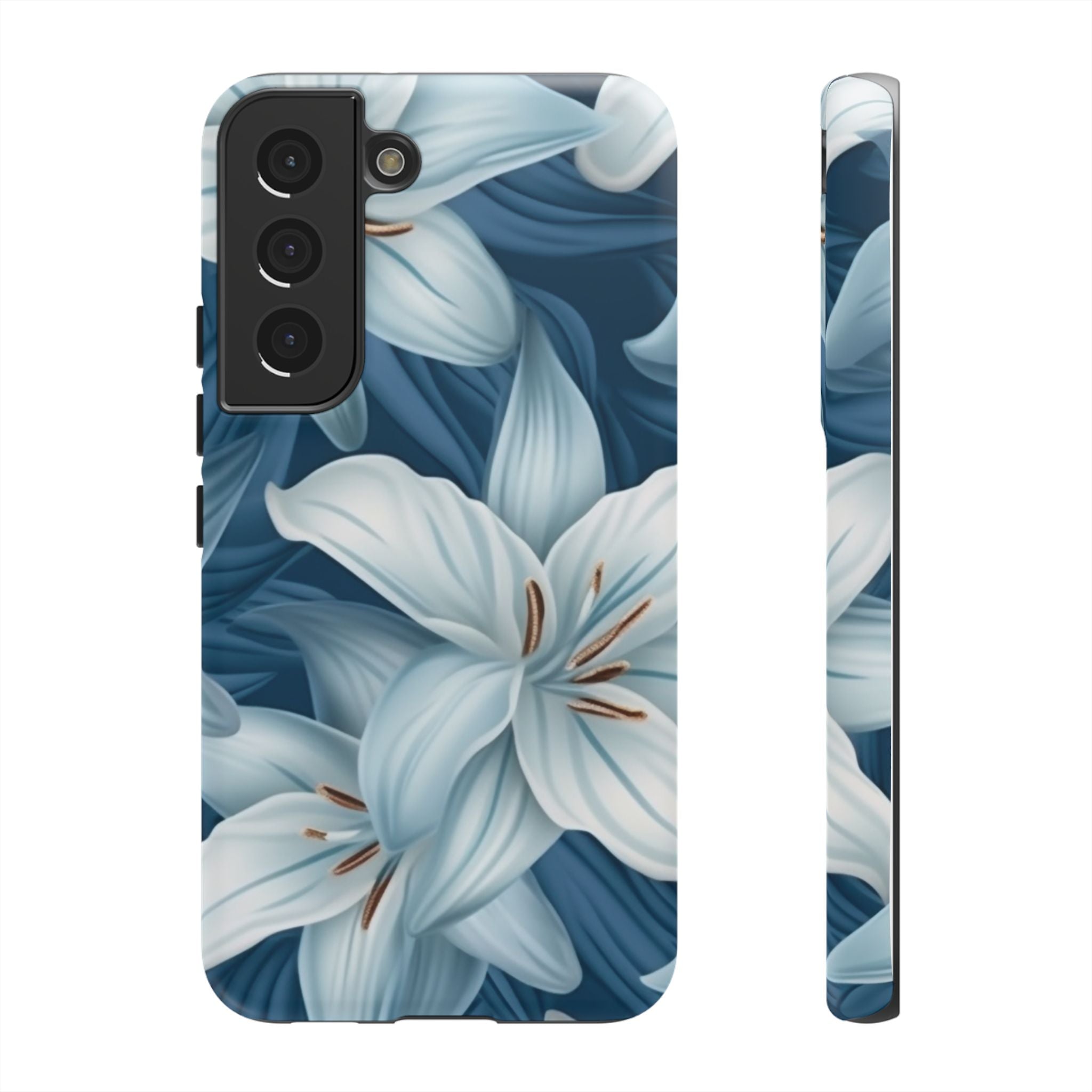 Pastel Blue Lily Samsung Phone Case