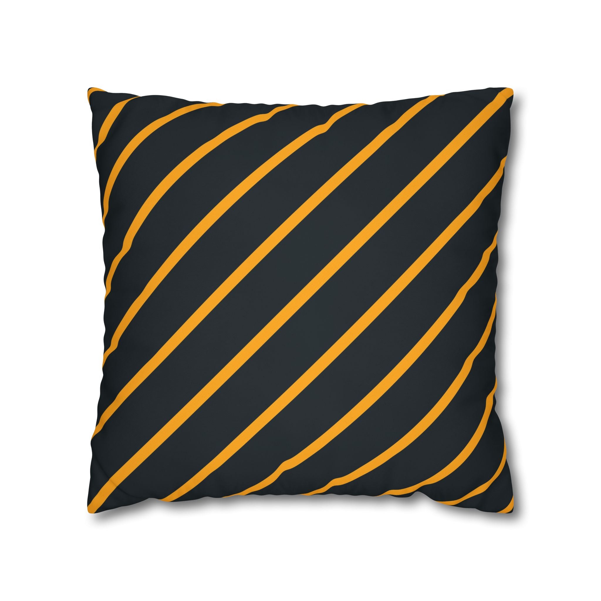 Bold Orange Diagonal Stripe Pillowcase