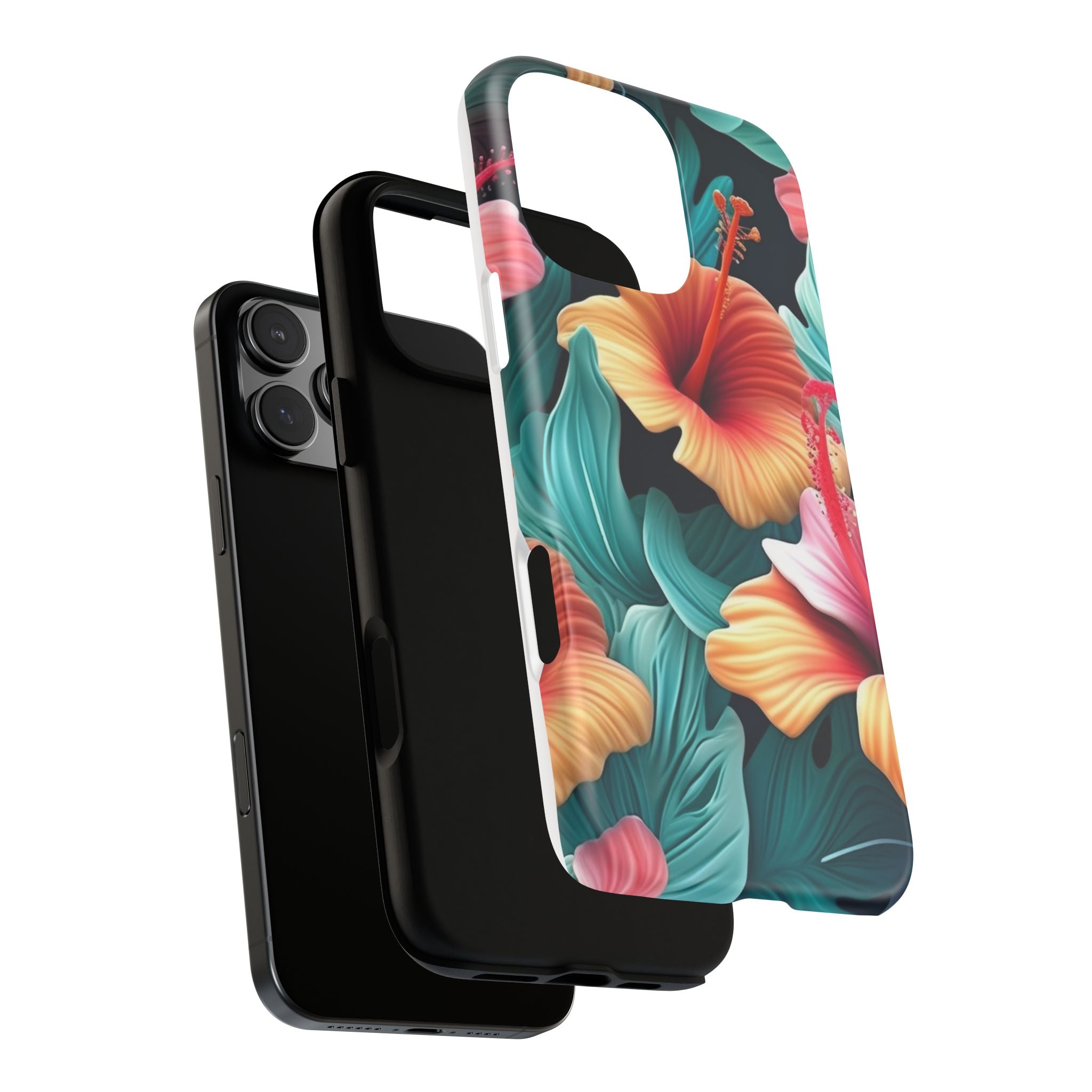 Tropical Hibiscus Hexagon iPhone Case